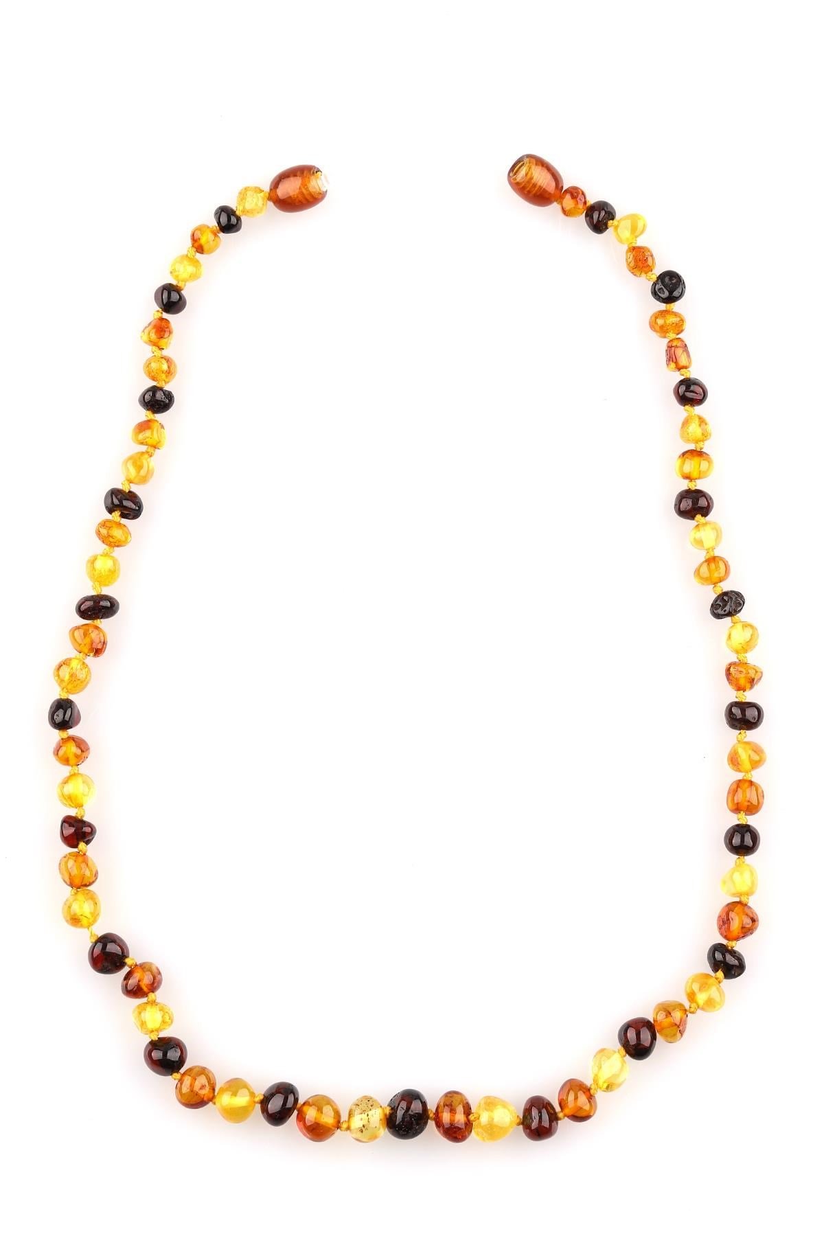 Damla Kehribar Kolye – 40 cm