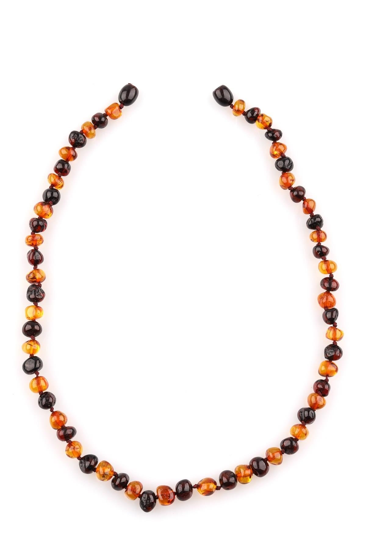 Damla Kehribar Kolye – 40 cm