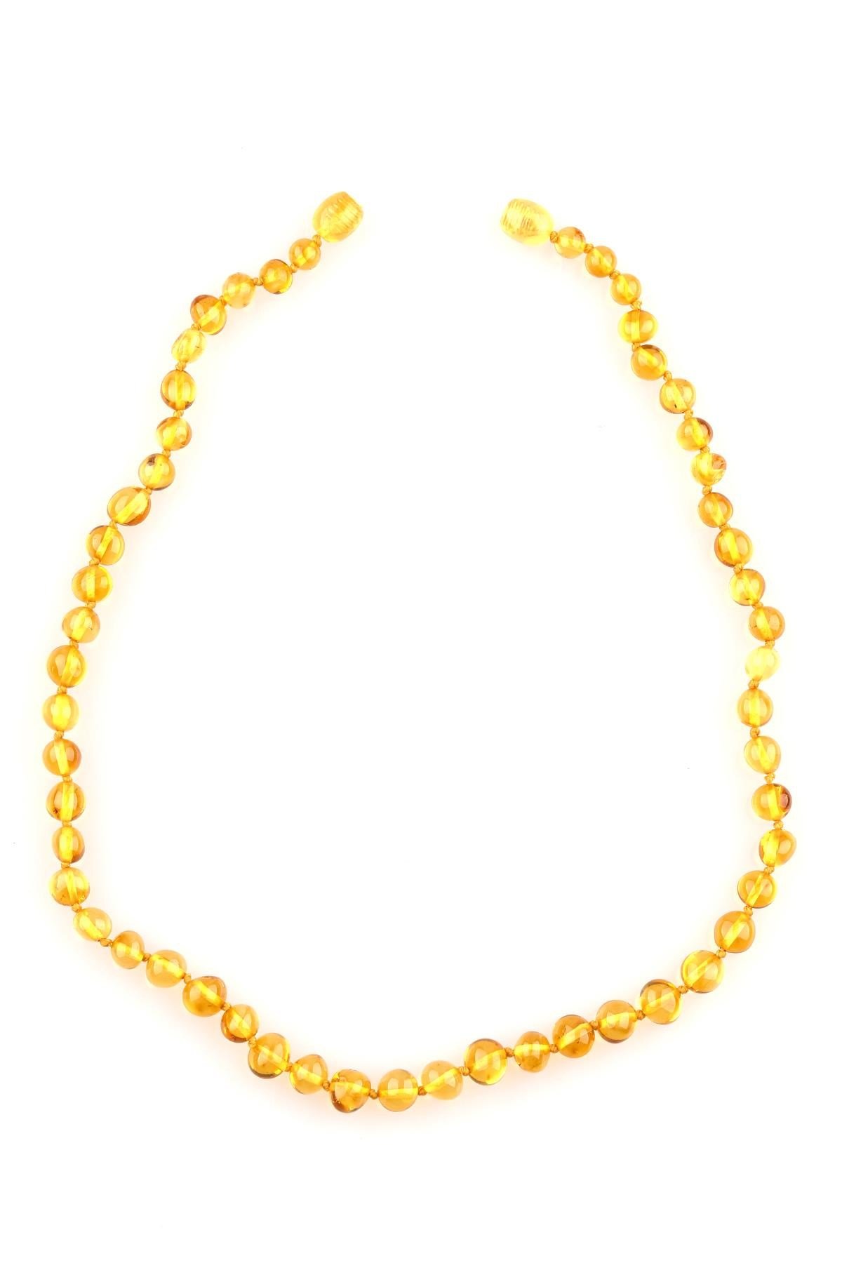 Damla Kehribar Kolye – 40 cm