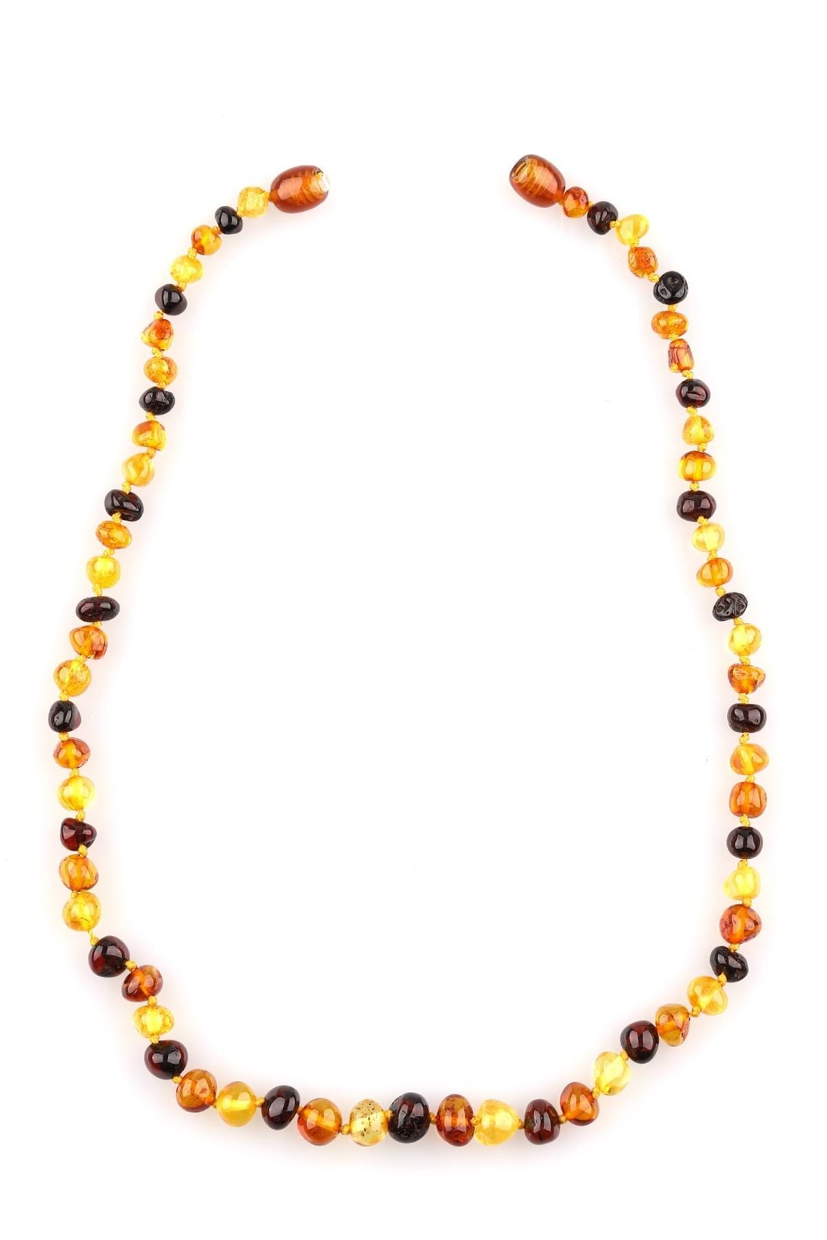 Damla Kehribar Kolye – 40 cm