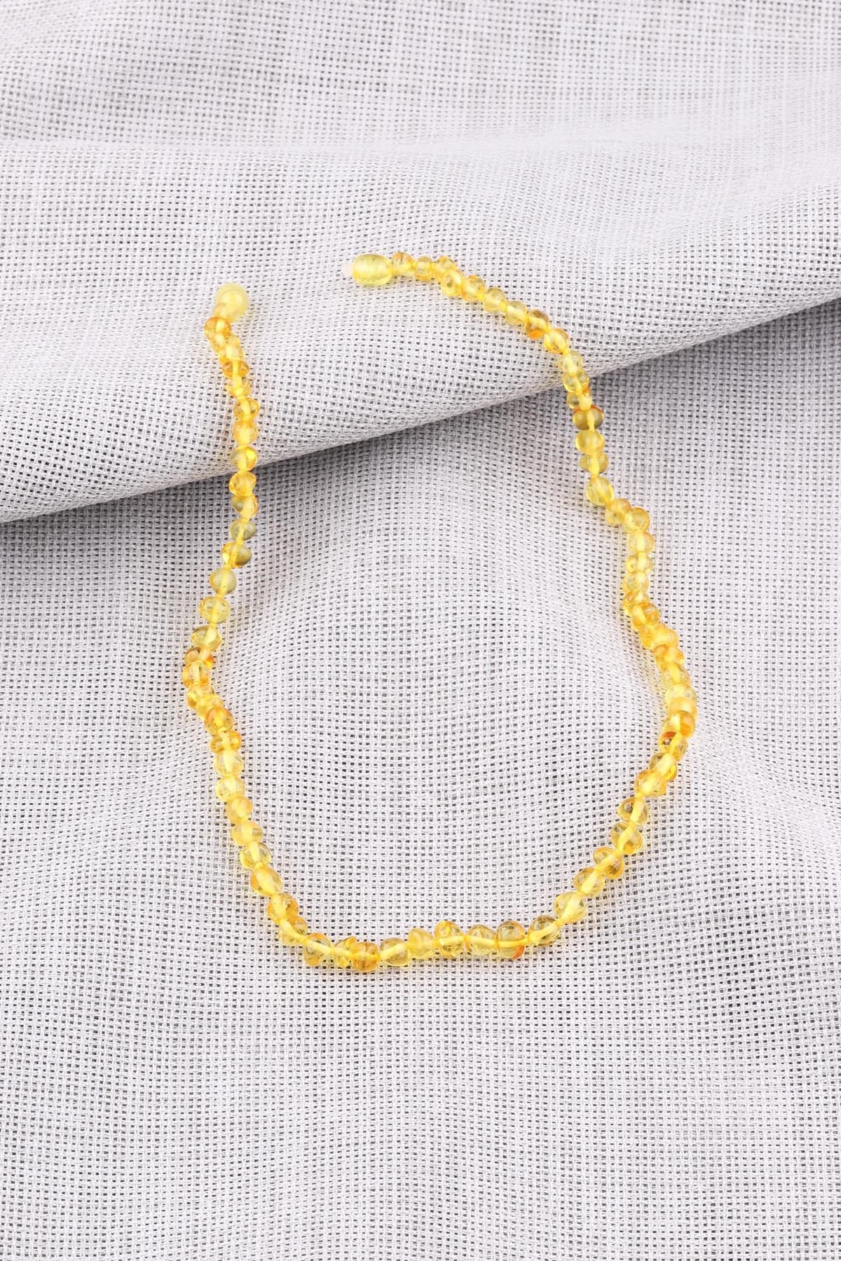 Damla Kehribar Kolye  – 44 cm