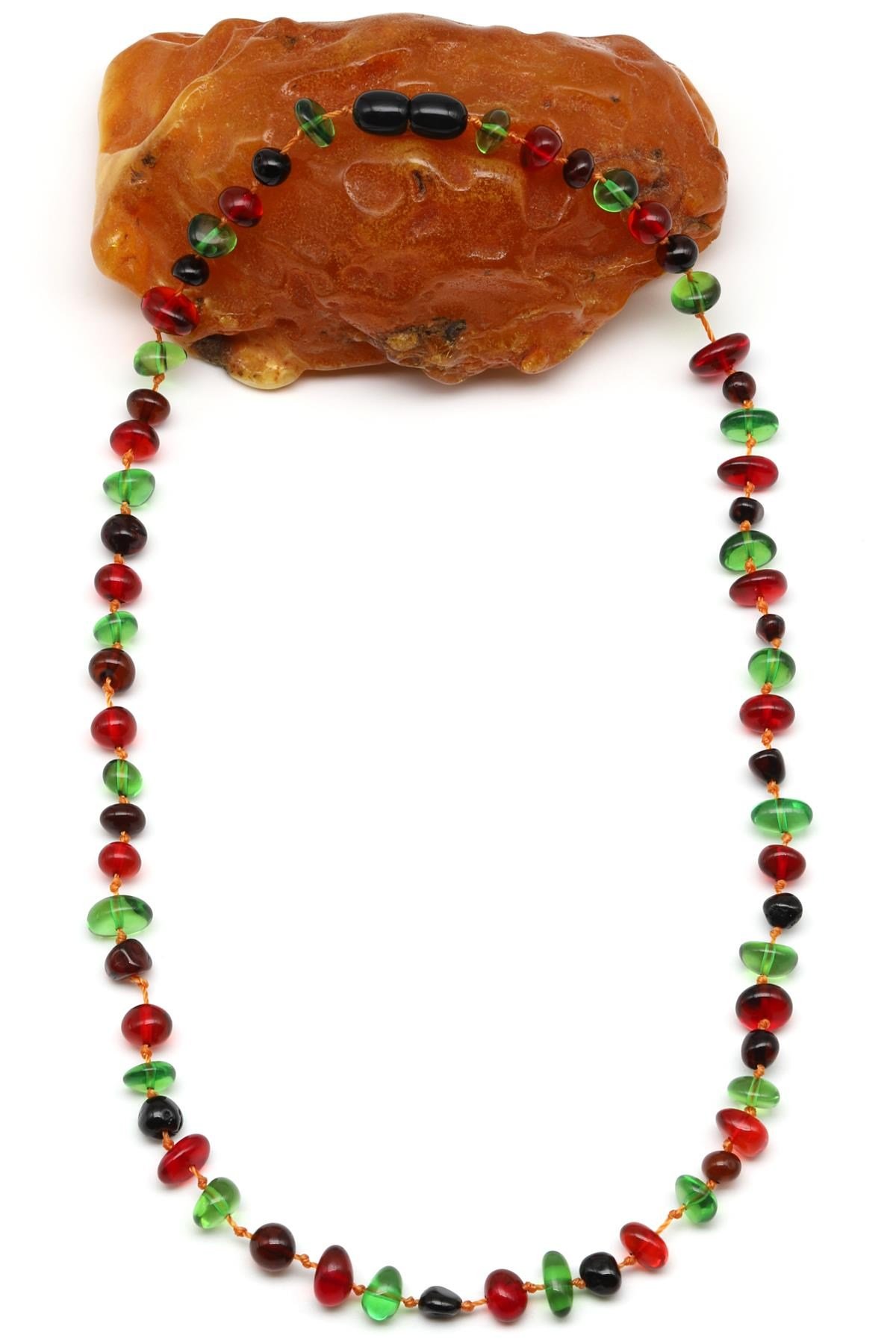 Damla Kehribar Kolye - 46 cm