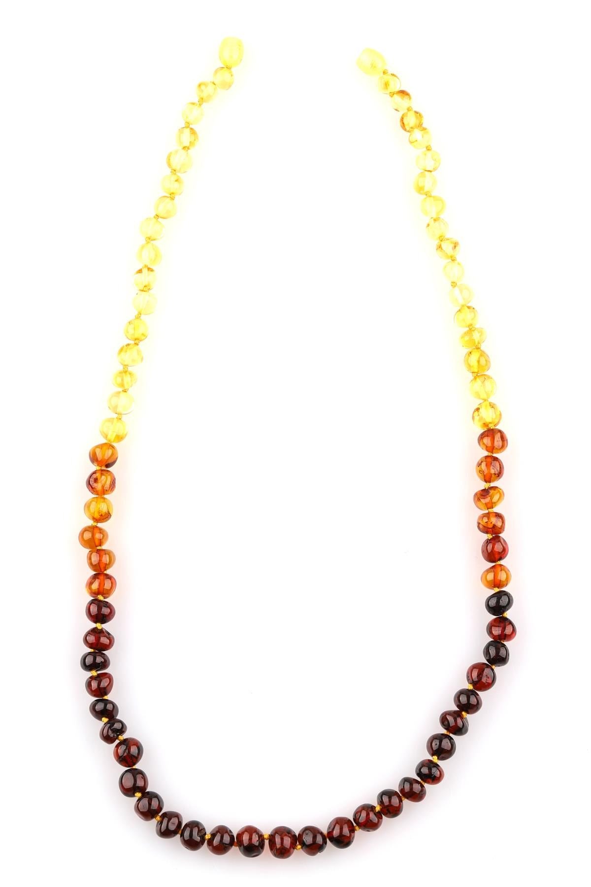 Damla Kehribar Kolye  – 55 cm