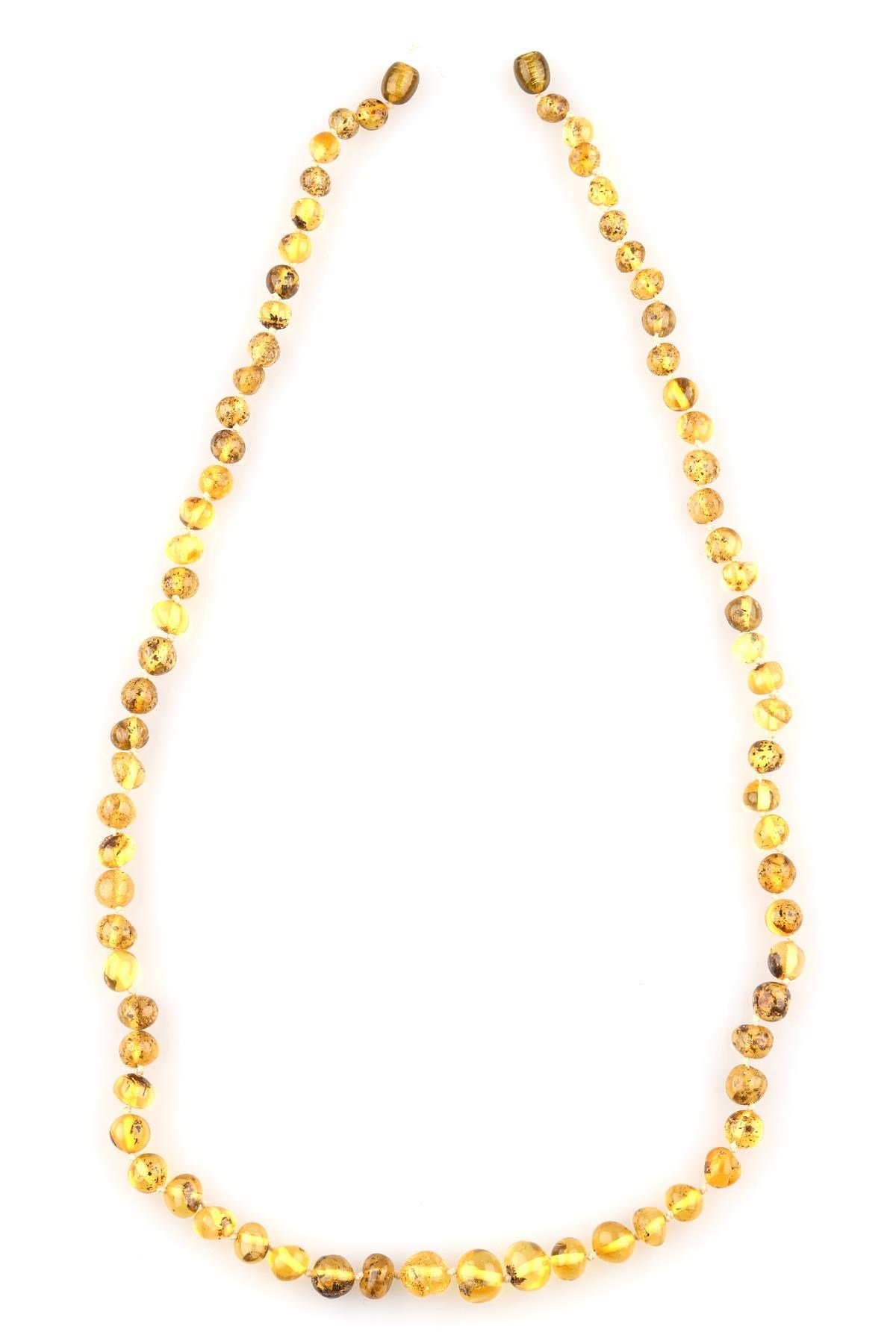 Damla Kehribar Kolye – 60 cm