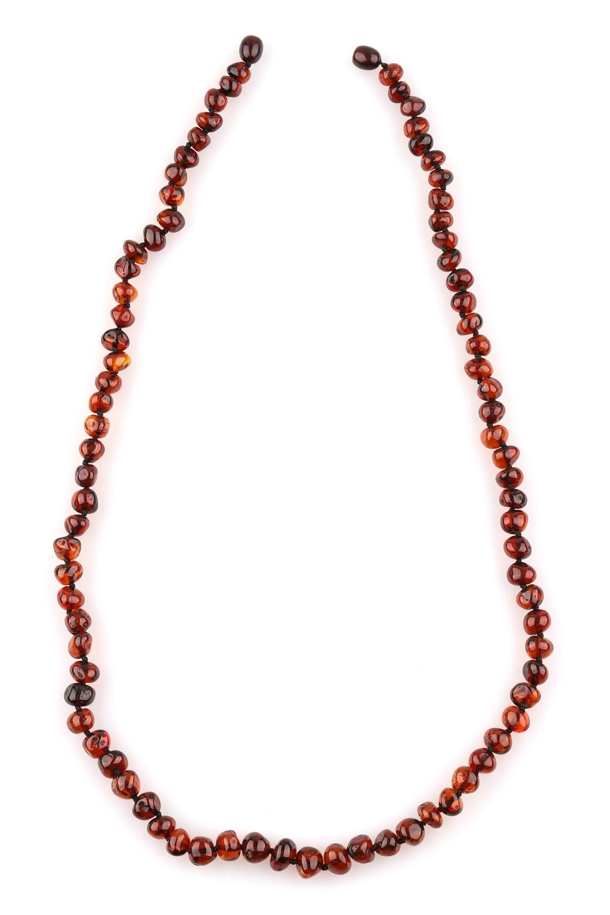 Damla Kehribar Kolye – 60 cm