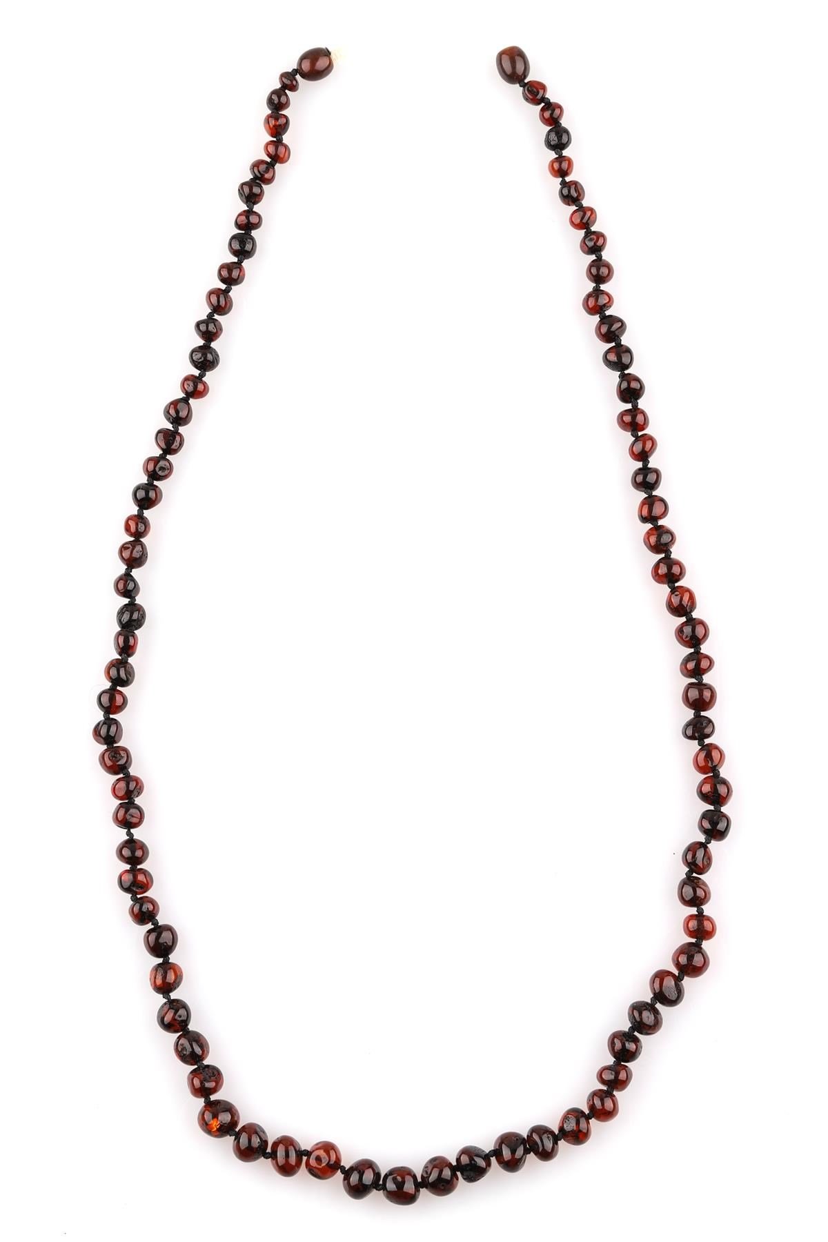 Damla Kehribar Kolye – 62 cm