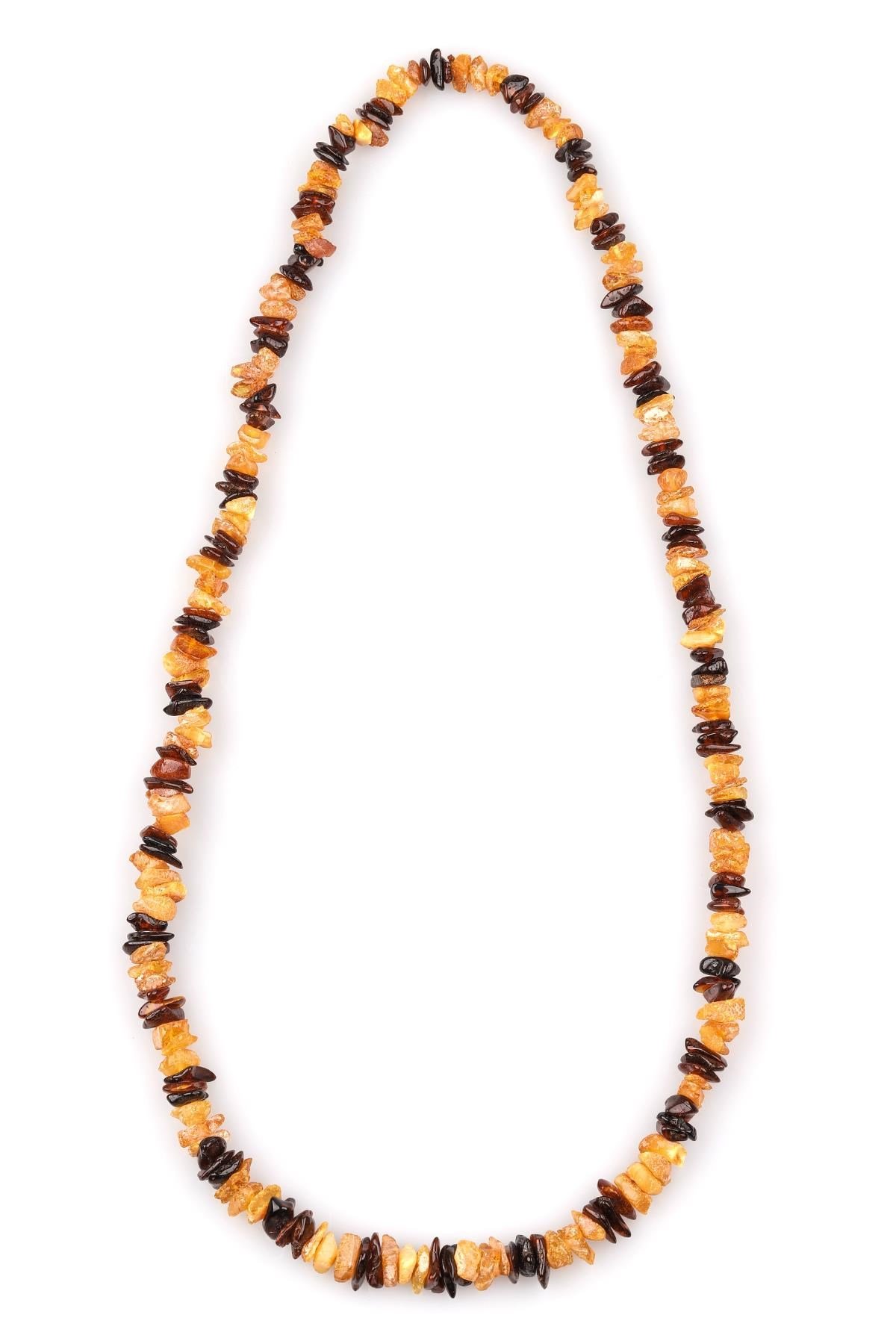 Damla Kehribar Kolye – 64 cm