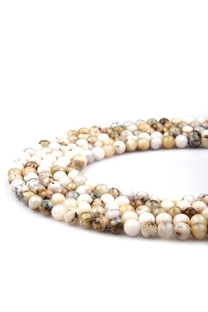 Dendiritli Opal Doğal Taş Dizi 8 mm Küre Kesim