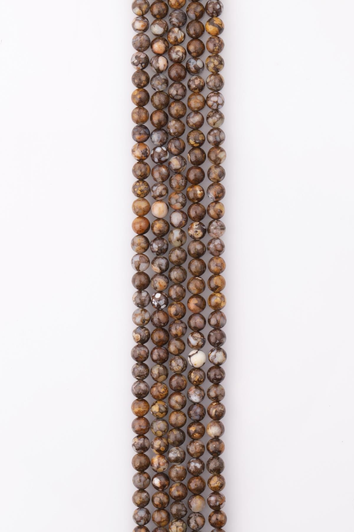 Fire Lace Opal Doğal Taş Dizi 6 mm Küre Kesim