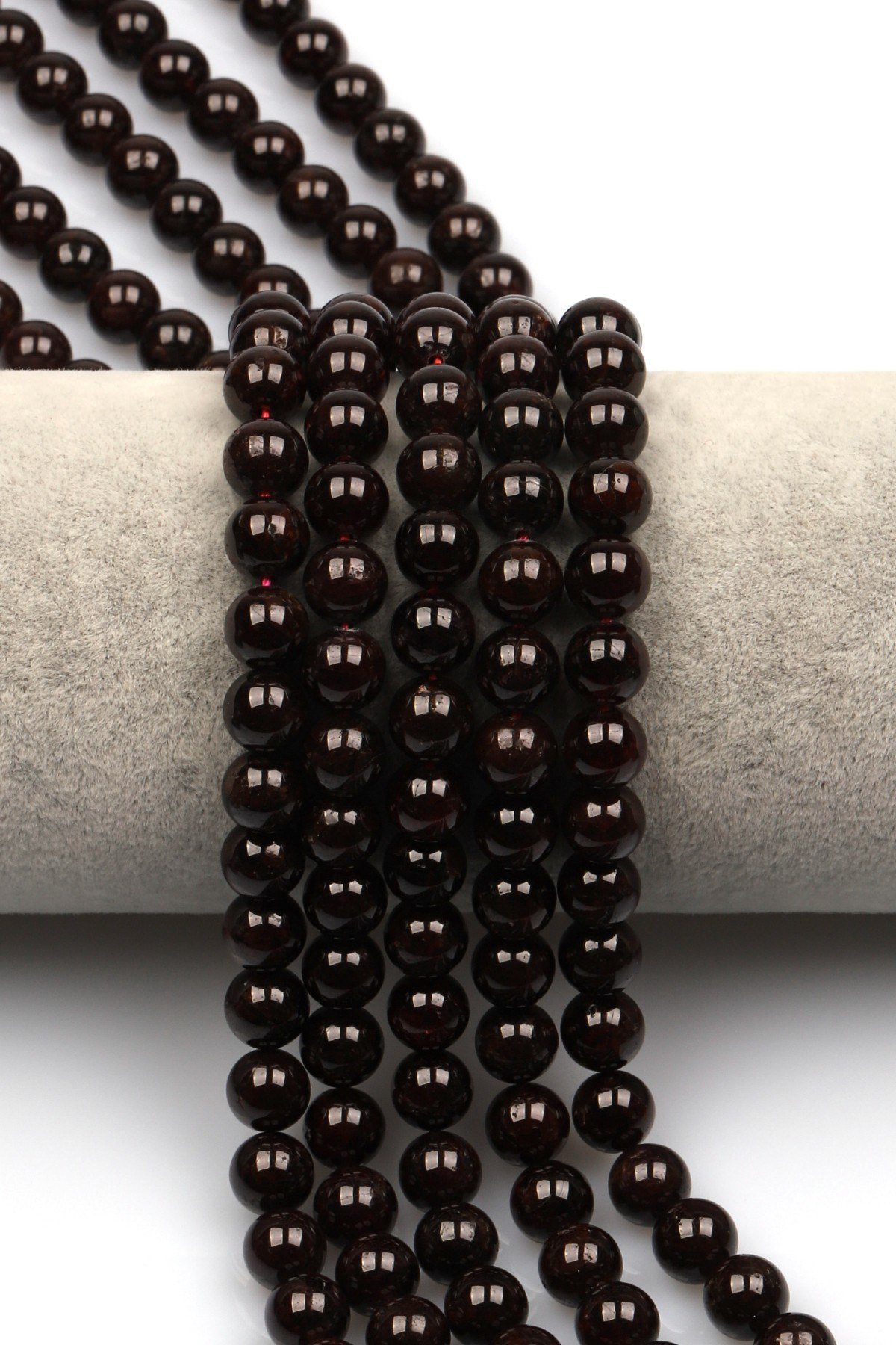 Garnet (A Kalite) Doğal Taş Dizi 8 mm Küre Kesim - DZ-1033