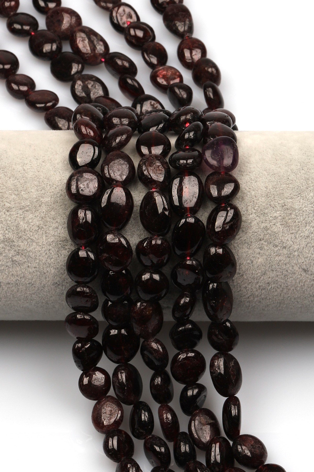 Garnet Doğal Taş Dizi 10 x 13 mm Mercimek Kesim - DZ-1251