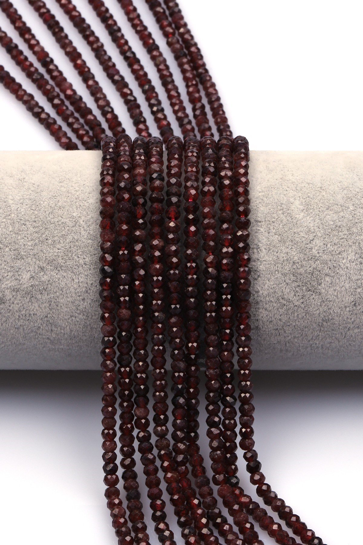 Garnet Doğal Taş Dizi 2 x 4 mm Rondel Kesim - DZ-1507