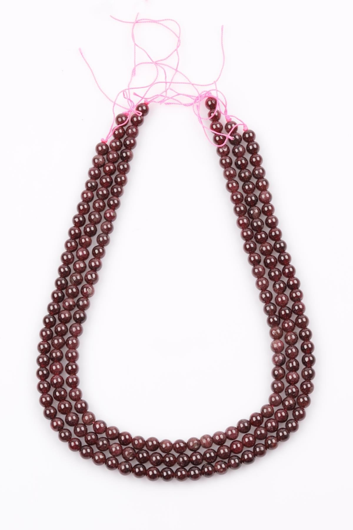 Garnet - Lal Doğal Taş Dizi 6 mm Küre Kesim