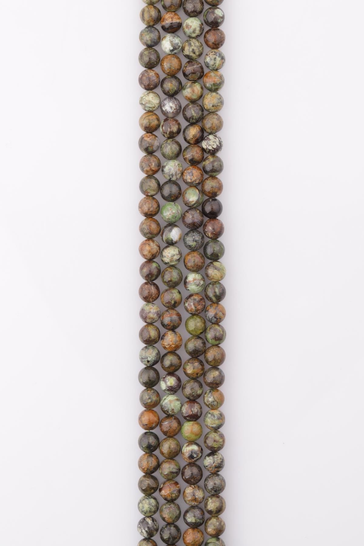 Green Opal Doğal Taş Dizi 8 mm Küre Kesim