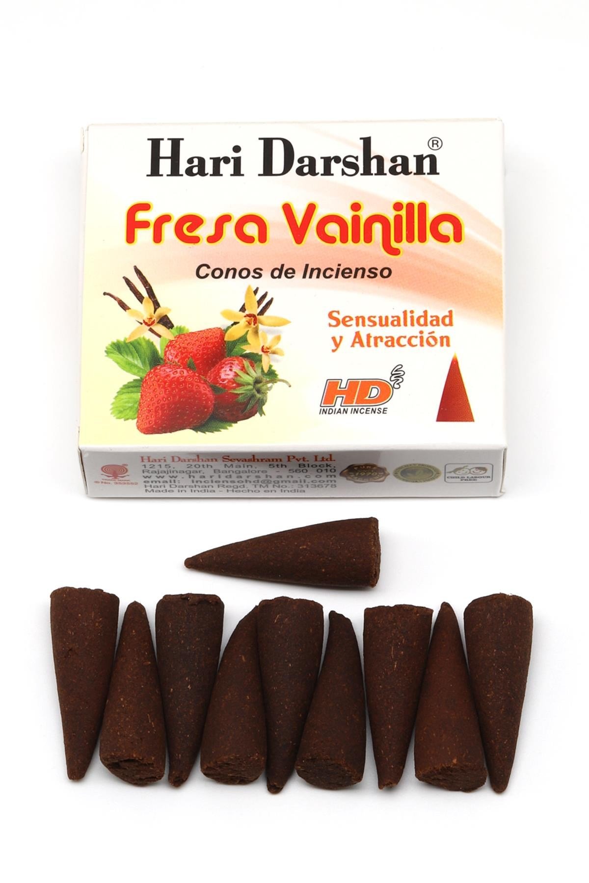 HD Tütsü Strawberry Vanilla - Çilek Vanilya Kokusu 10'lu Koni Tütsü