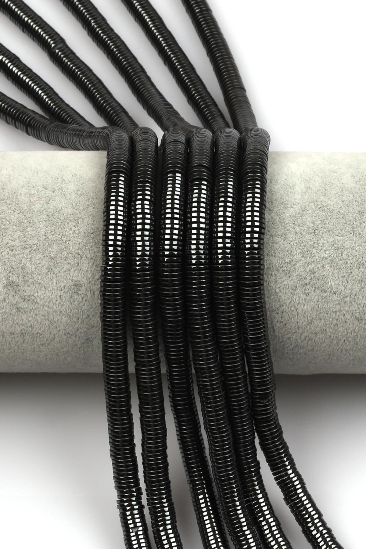 Hematit Dizi 1 x 6 mm Pul Kesim