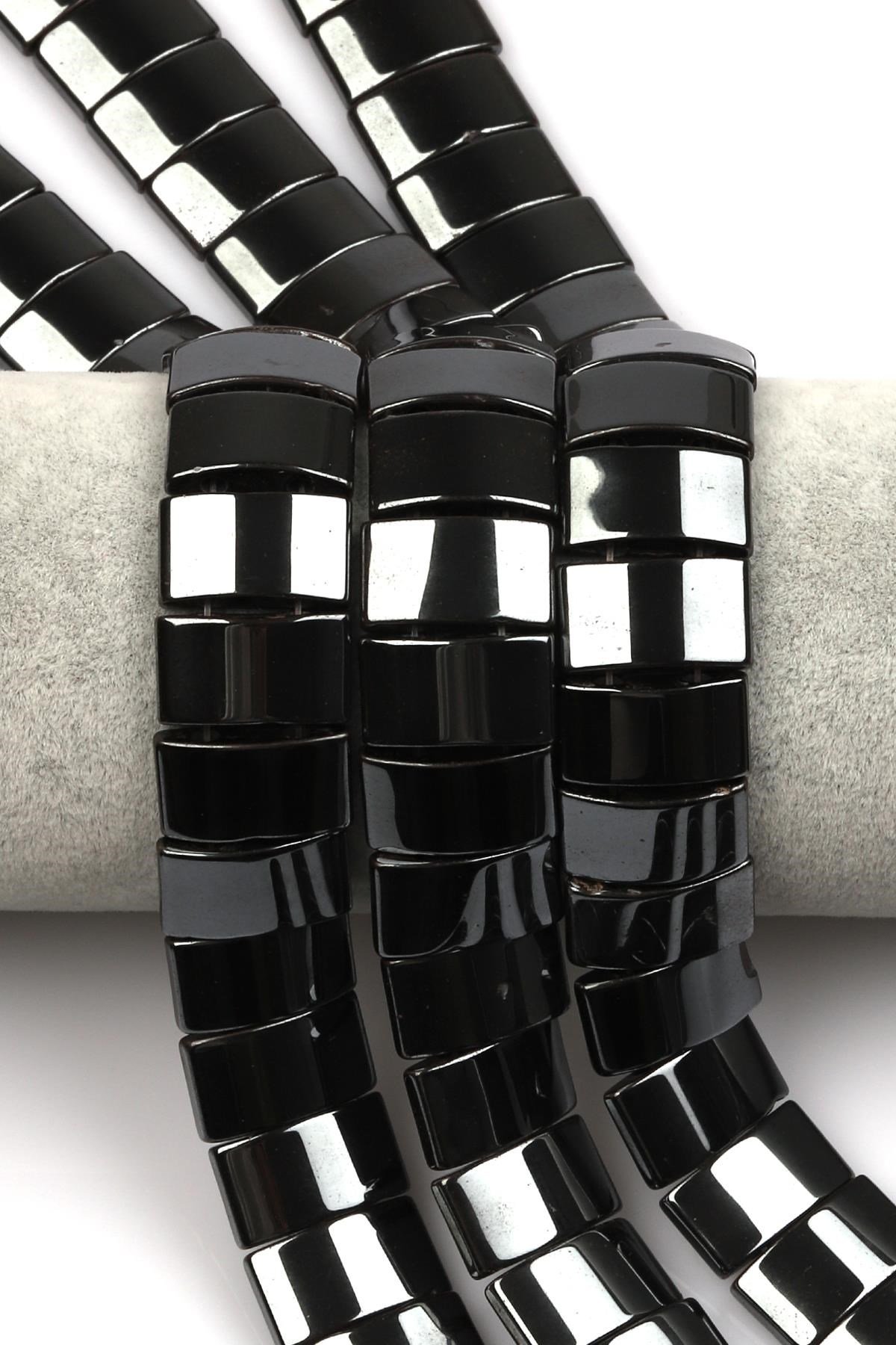 Hematit Dizi 10 x 18 mm Şekilsiz Kesim