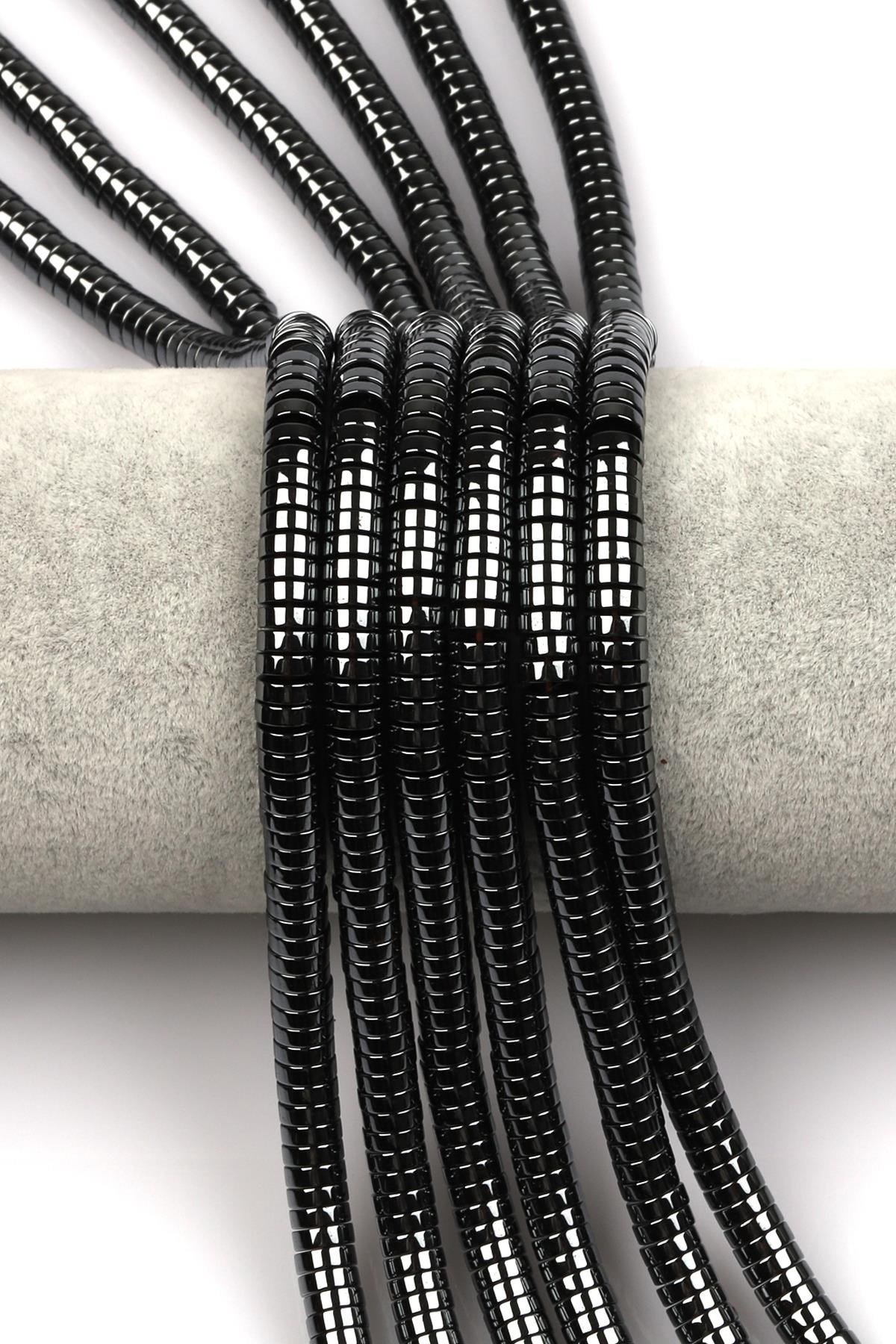 Hematit Dizi 2 x 6 mm Pul Kesim