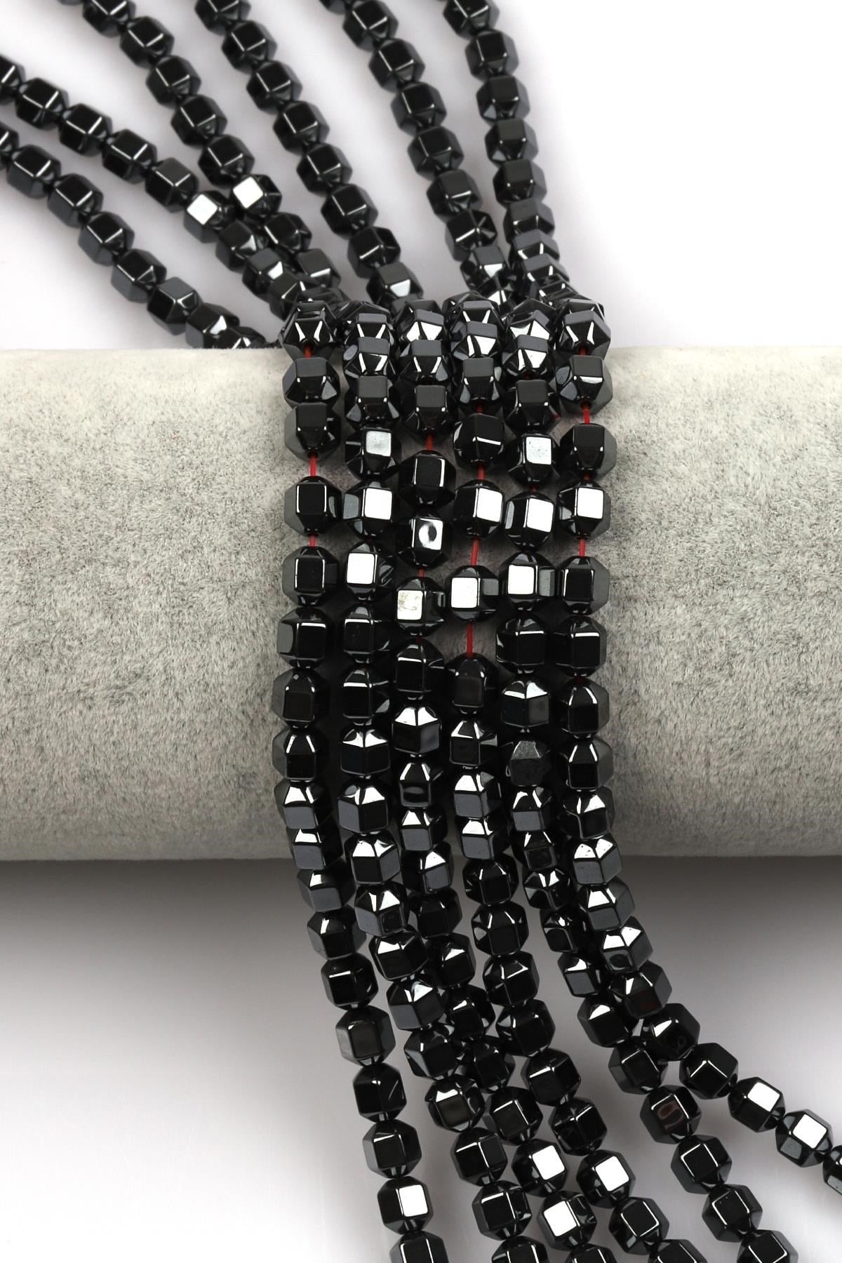 Hematit Dizi 5 x 6 mm Fasetli Huni Kesim