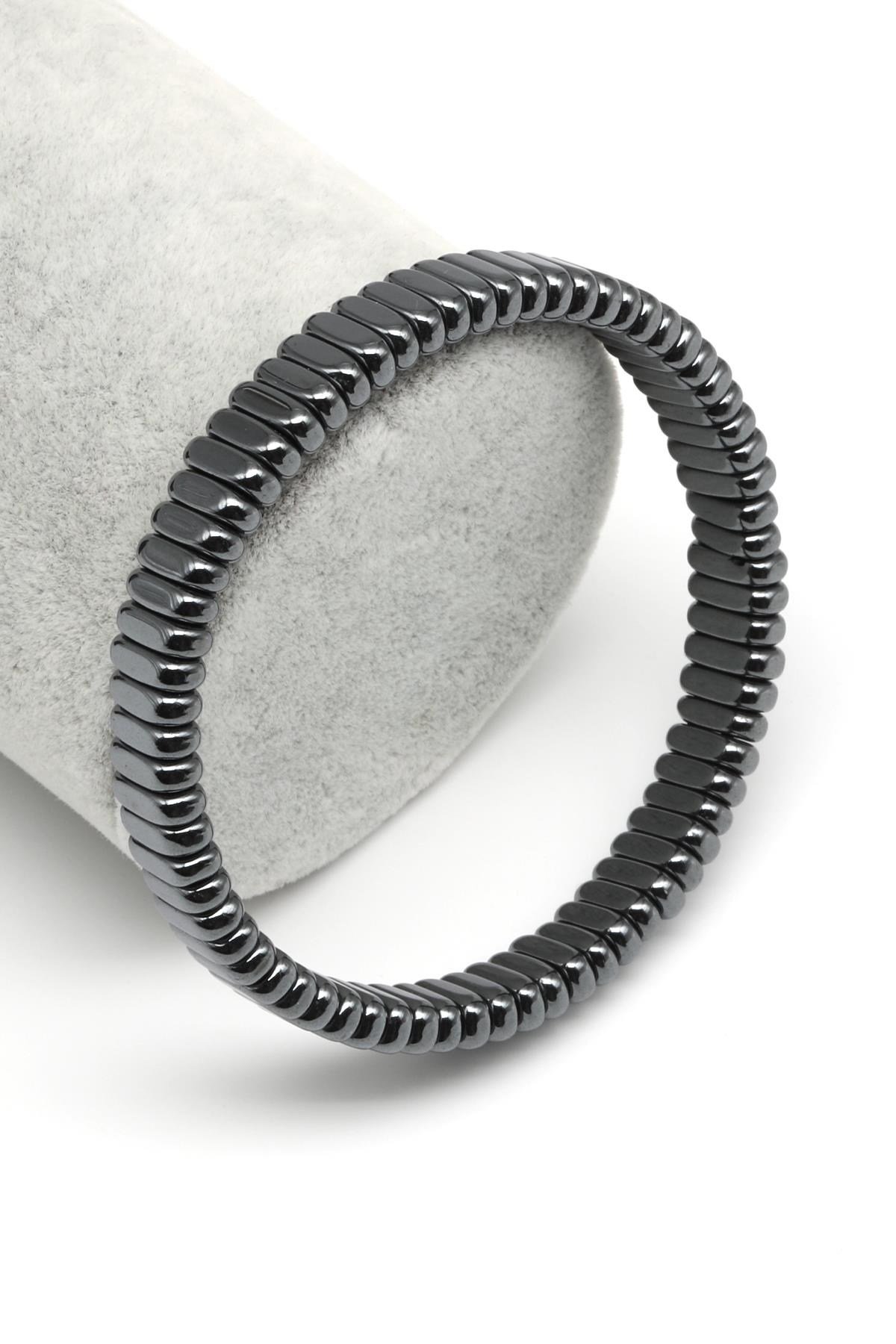 Hematit Doğal Taş Bileklik 2 x 8 mm Özel Kesim