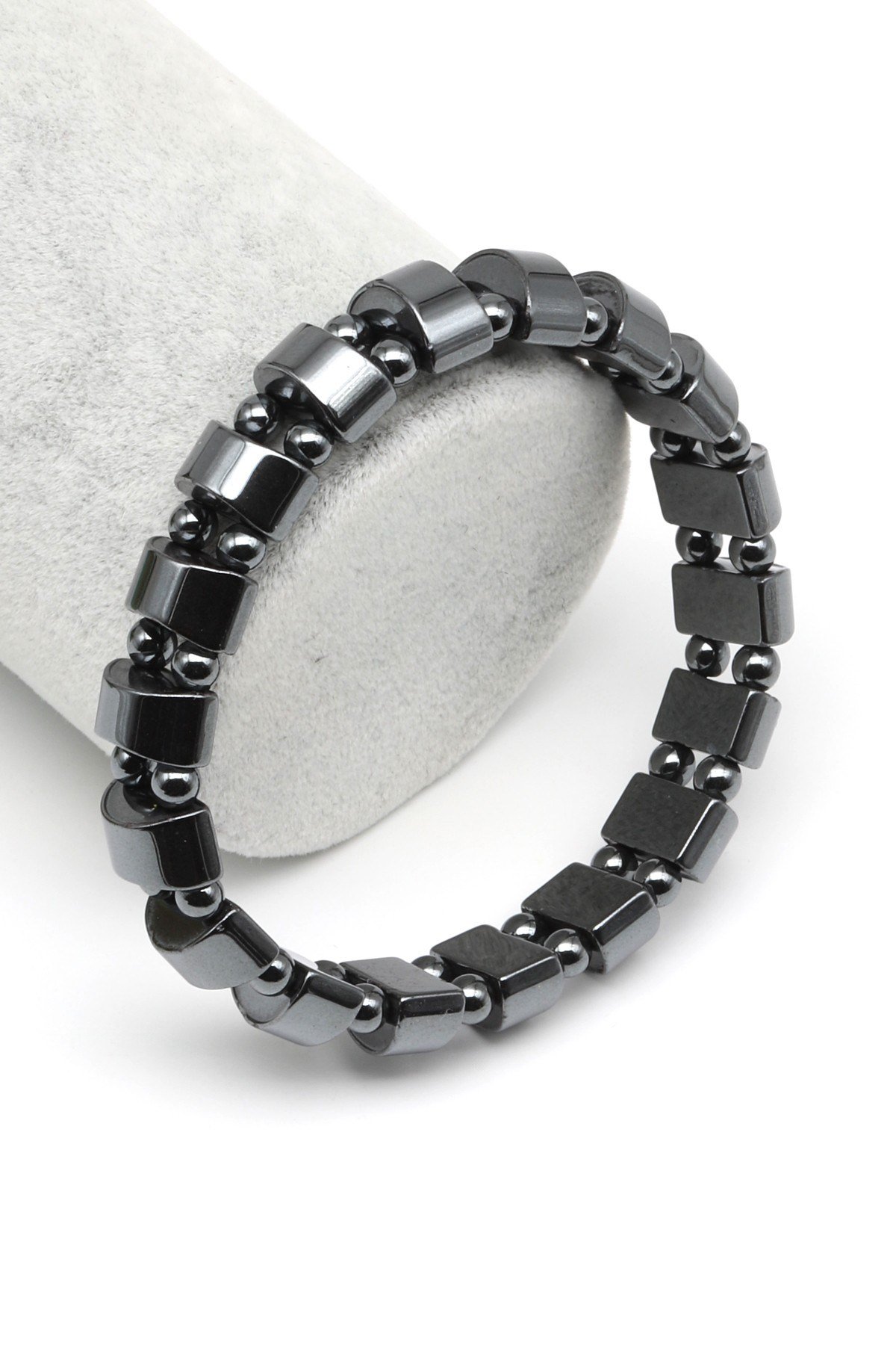 Hematit Doğal Taş Bileklik 6 x 12 mm Özel Kesim - BLK-2077