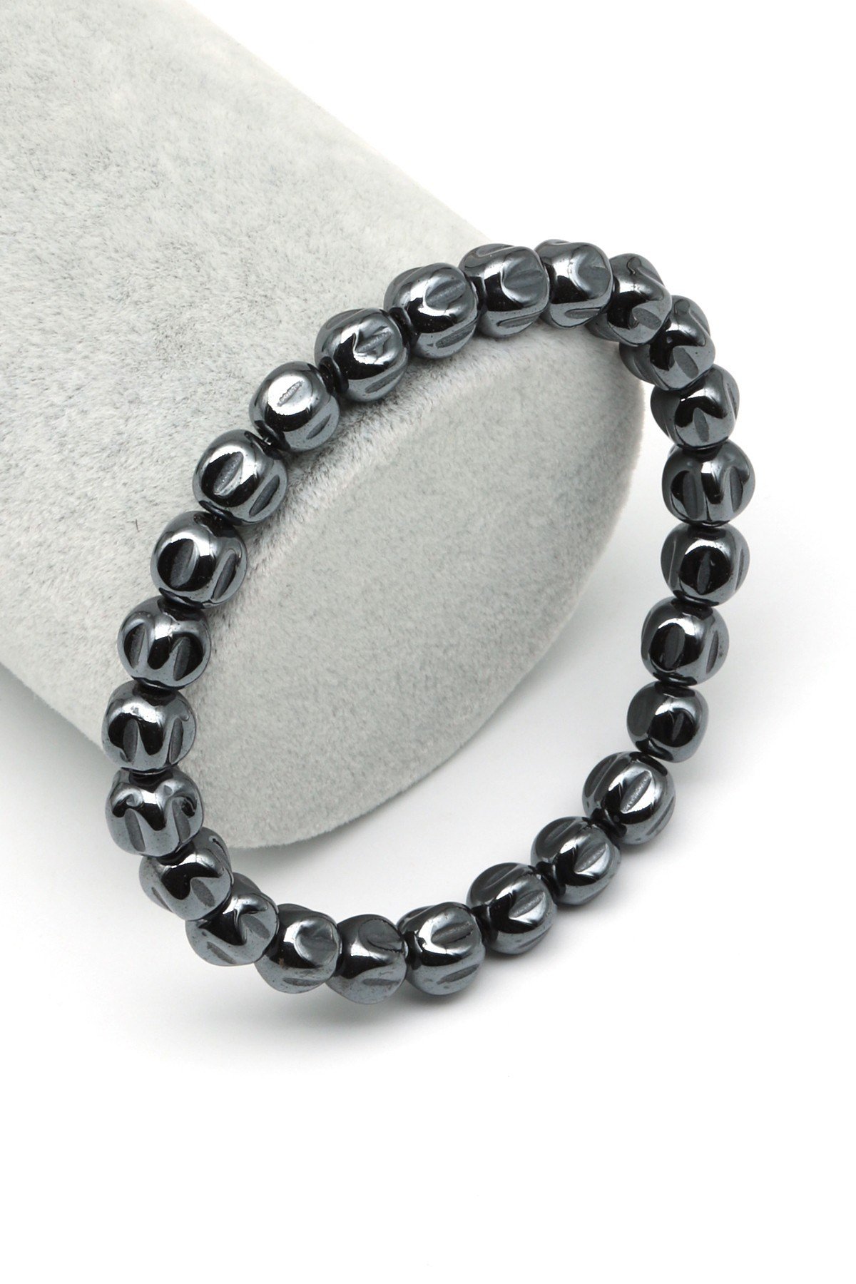 Hematit Doğal Taş Bileklik 7 mm Özel Kesim - BLK-2478