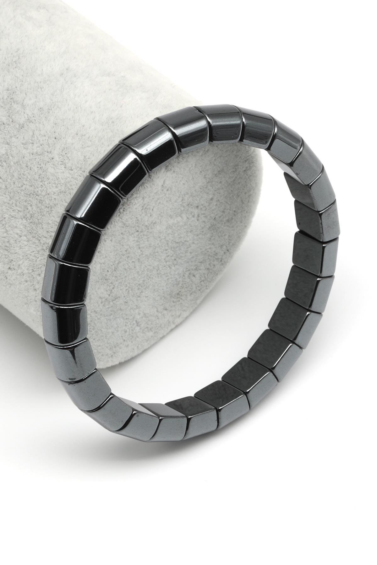 Hematit Doğal Taş Bileklik 7 x 8 mm Özel Kesim