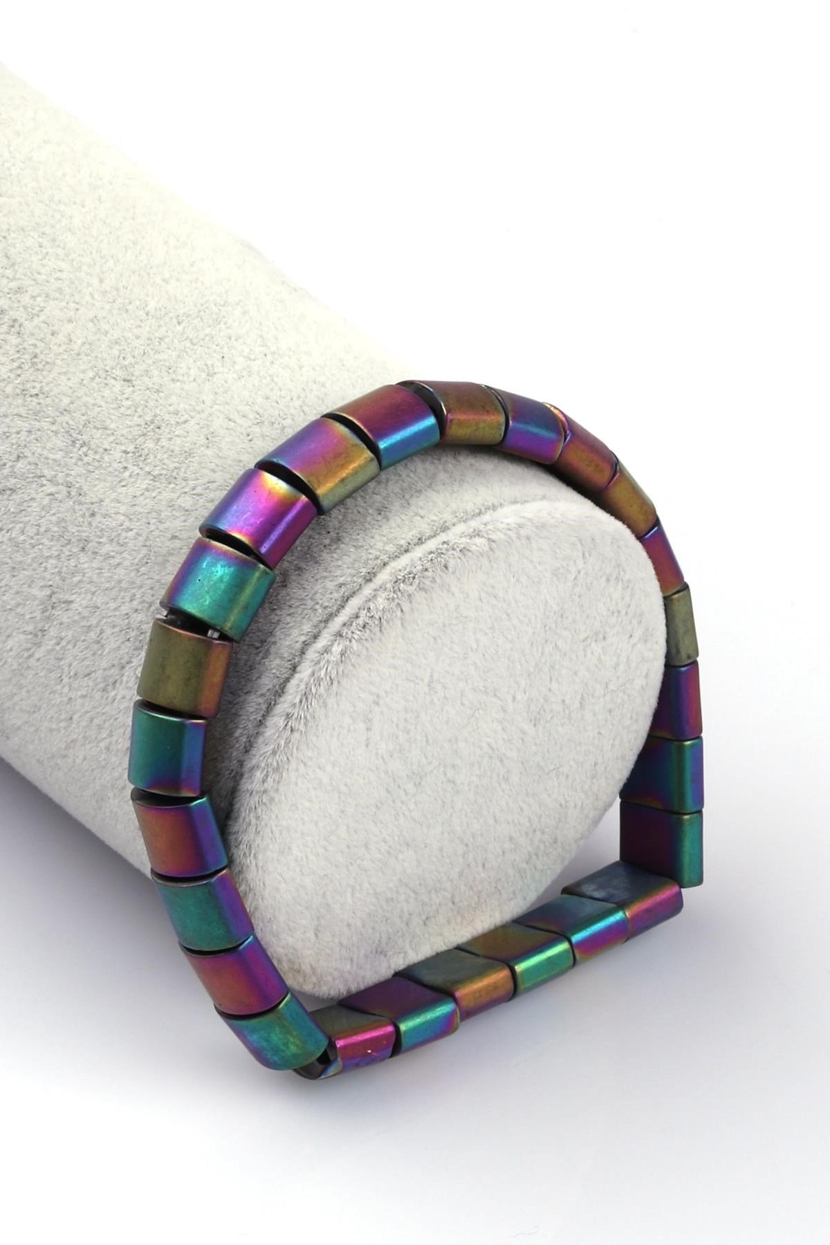 Hematit Doğal Taş Bileklik 7 x 9 mm Özel Kesim