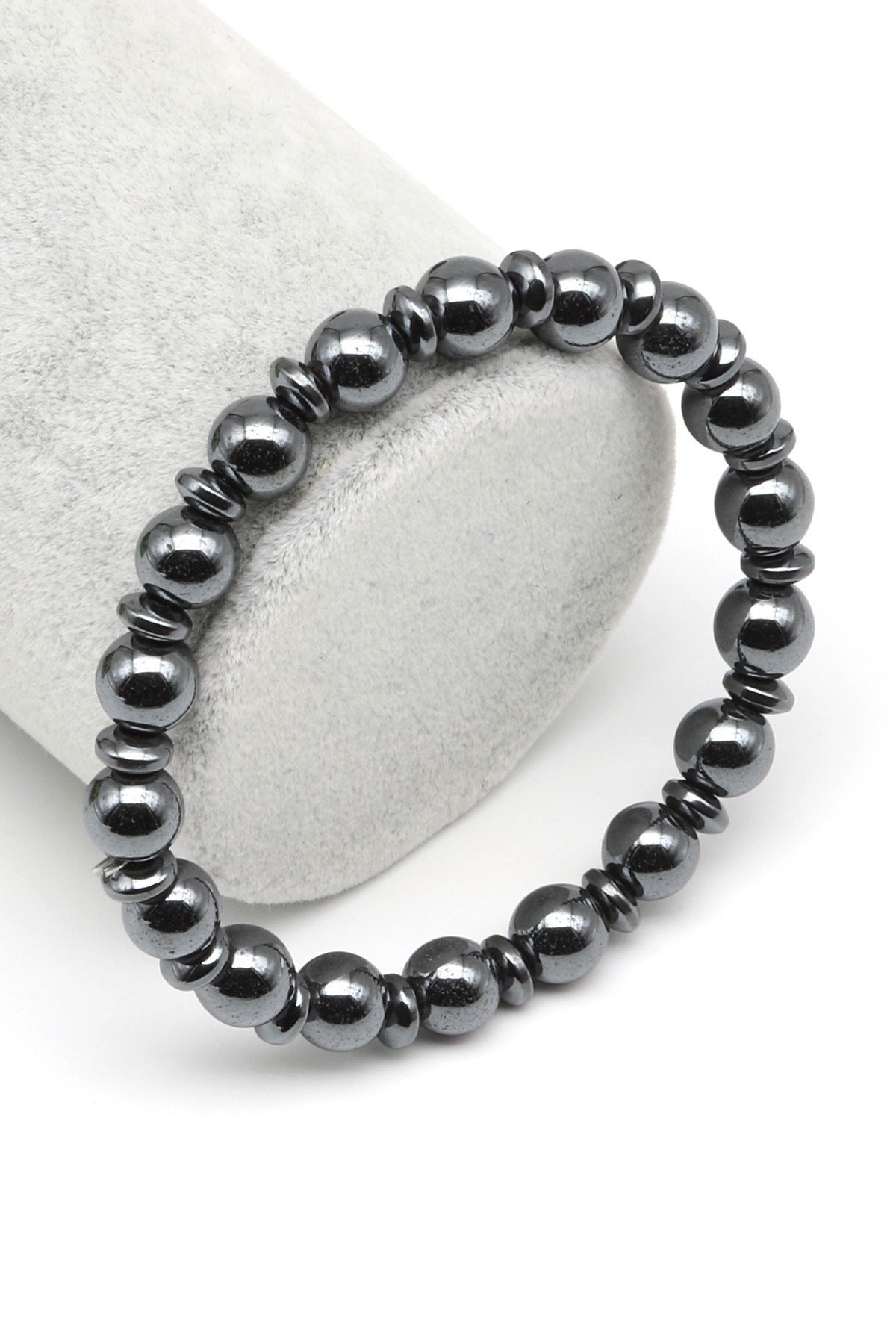 Hematit Doğal Taş Bileklik 8 mm Küre Kesim - BLK-2054