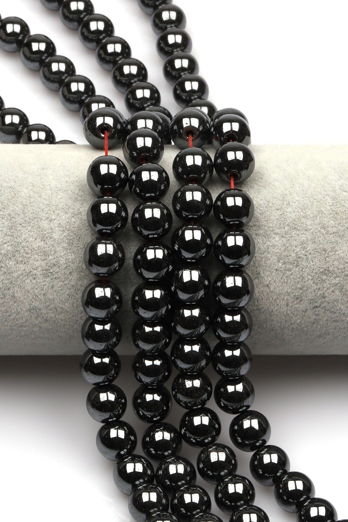Hematit Doğal Taş Dizi 10 mm Küre Kesim - DZ-0835