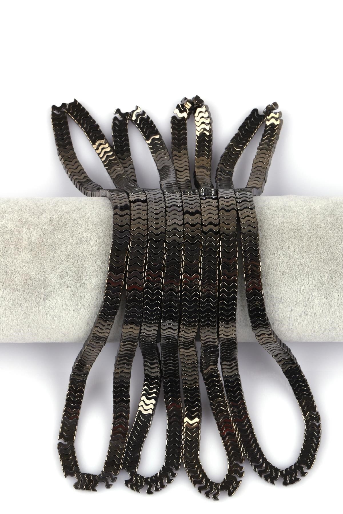 Hematit Doğal Taş Dizi 7 x 1 mm W Kesim