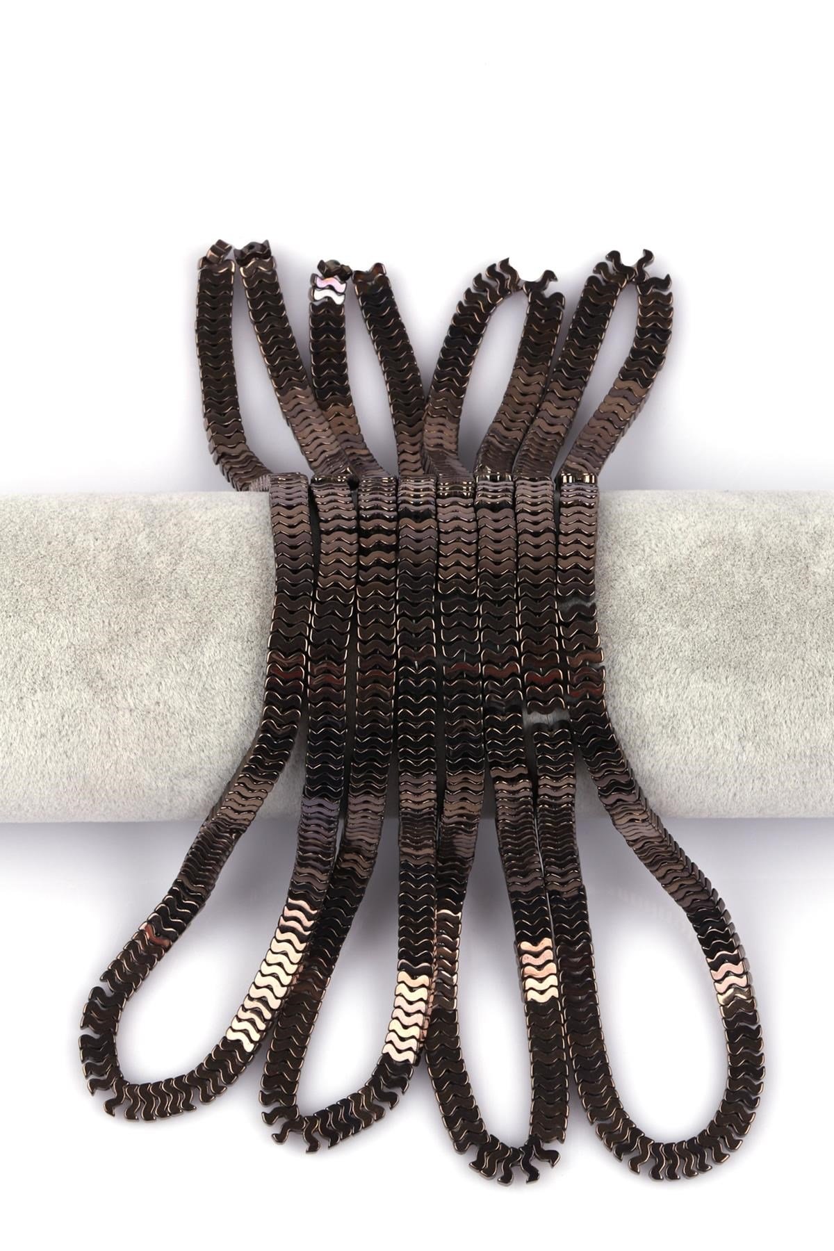 Hematit Doğal Taş Dizi 7 x 1 mm W Kesim