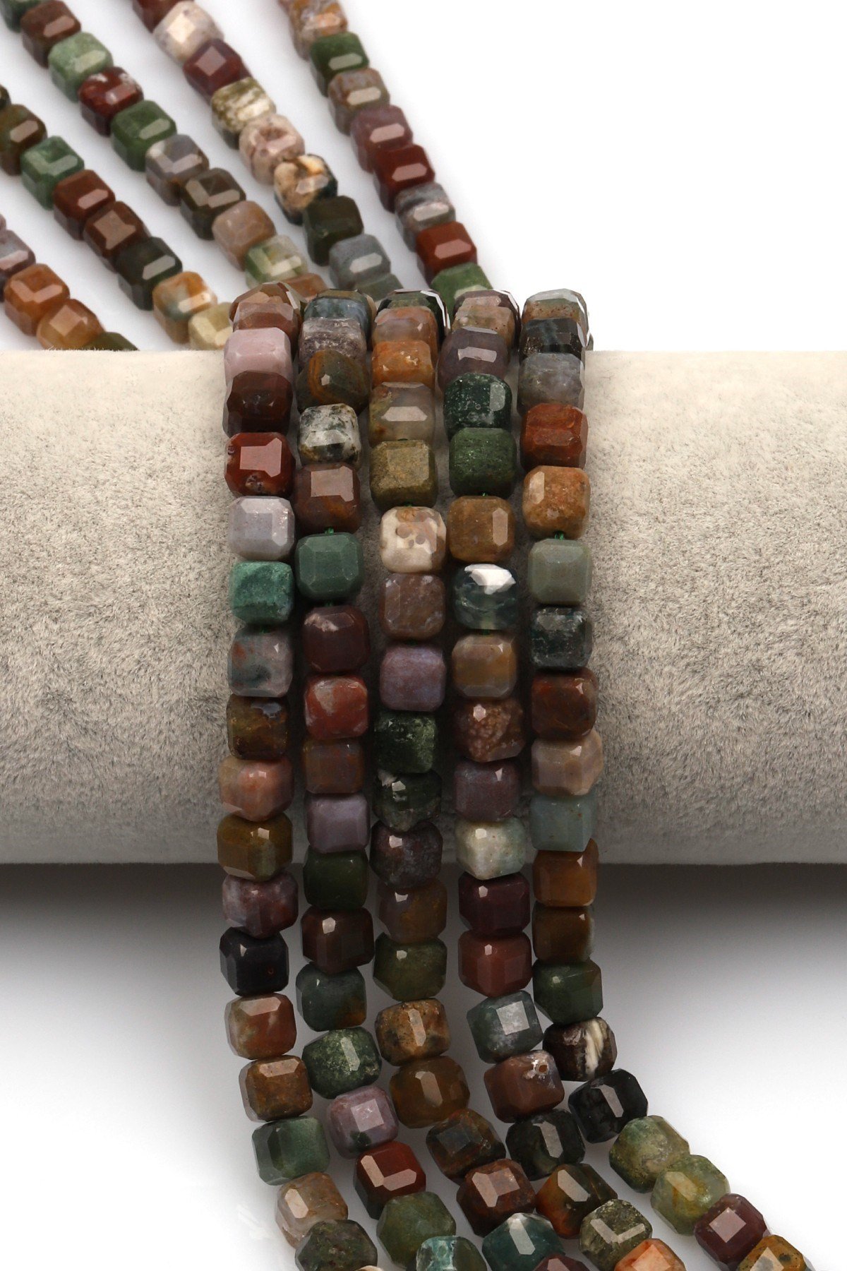 Hint Akik Doğal Taş Dizi 6 mm Küp Kesim - DZ-1163