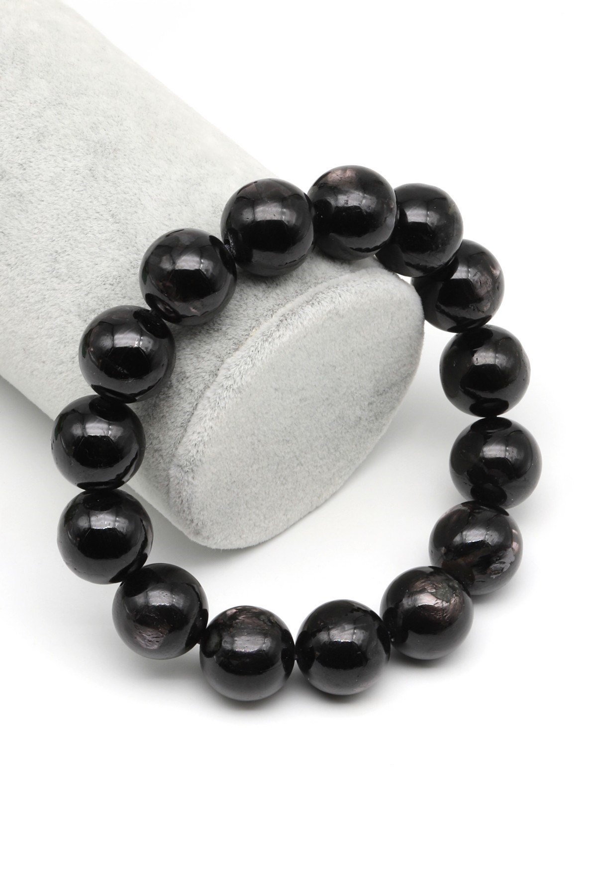 Hypersthene Doğal Taş Bileklik 15 mm Küre Kesim - BLK-2135