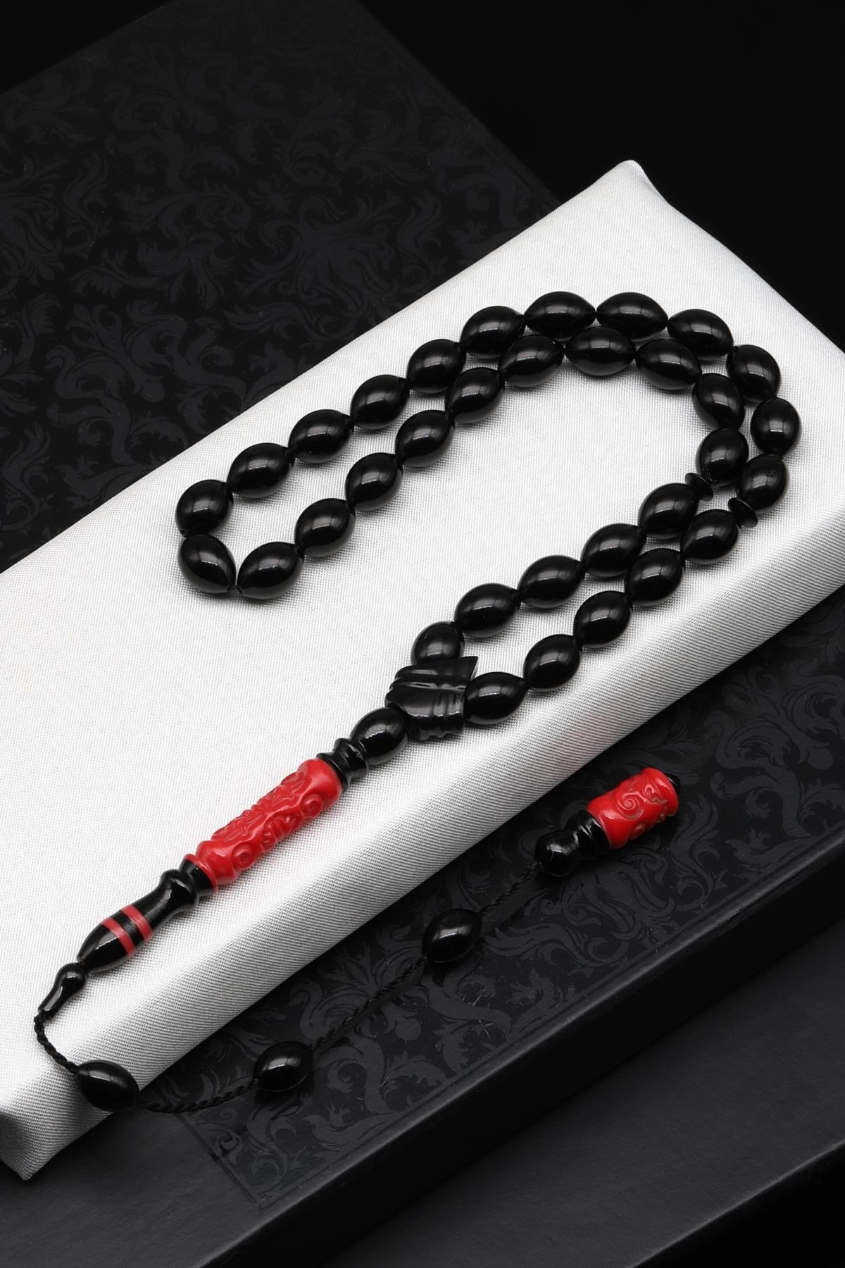 İmame Oymalı Erzurum Oltu Tesbih 7 x 11 mm. Arpa Kesim
