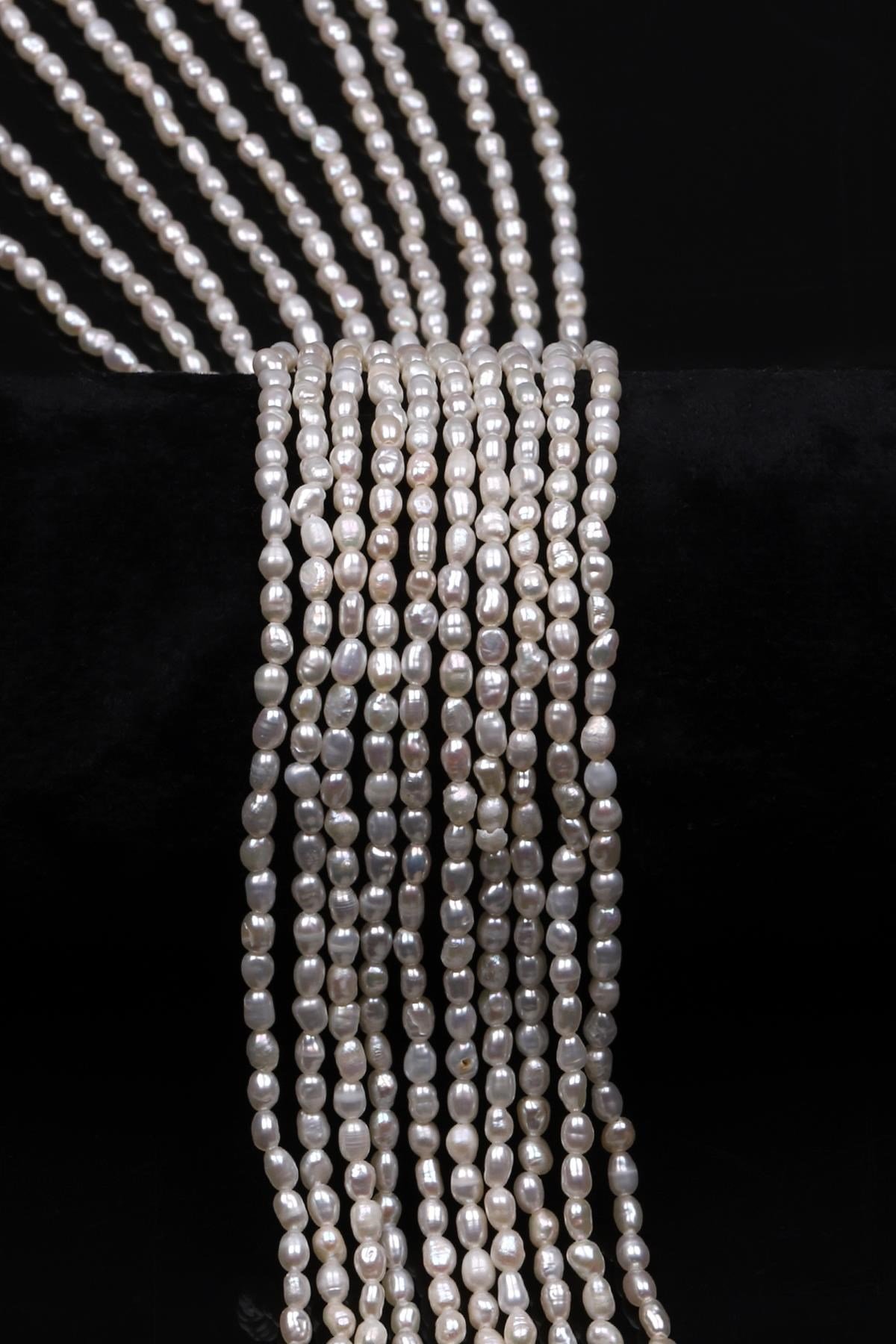 İnci Doğal Taş Dizi 3 x 4 mm Özel Kesim