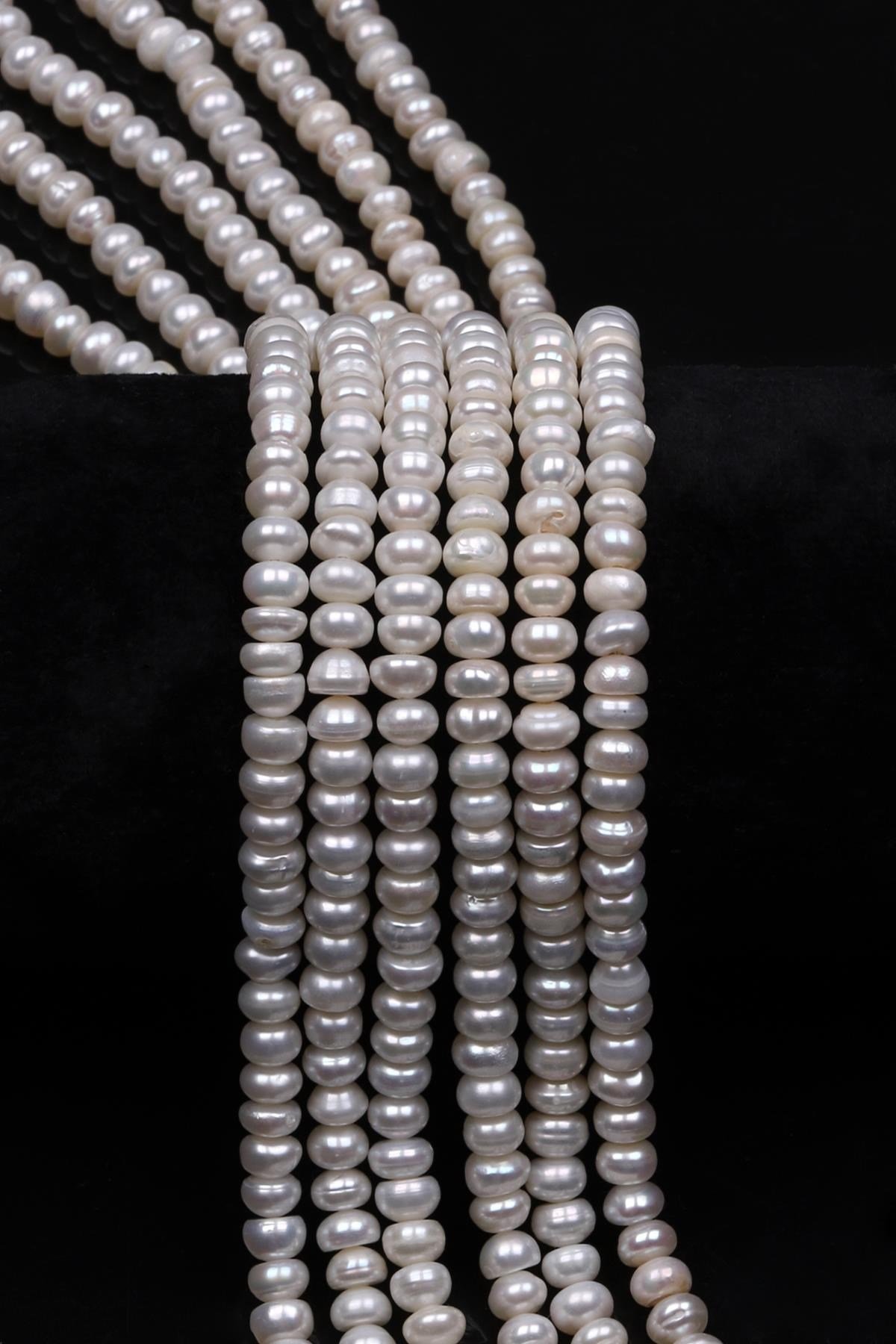 İnci Doğal Taş Dizi 3 x 5 mm Özel Kesim