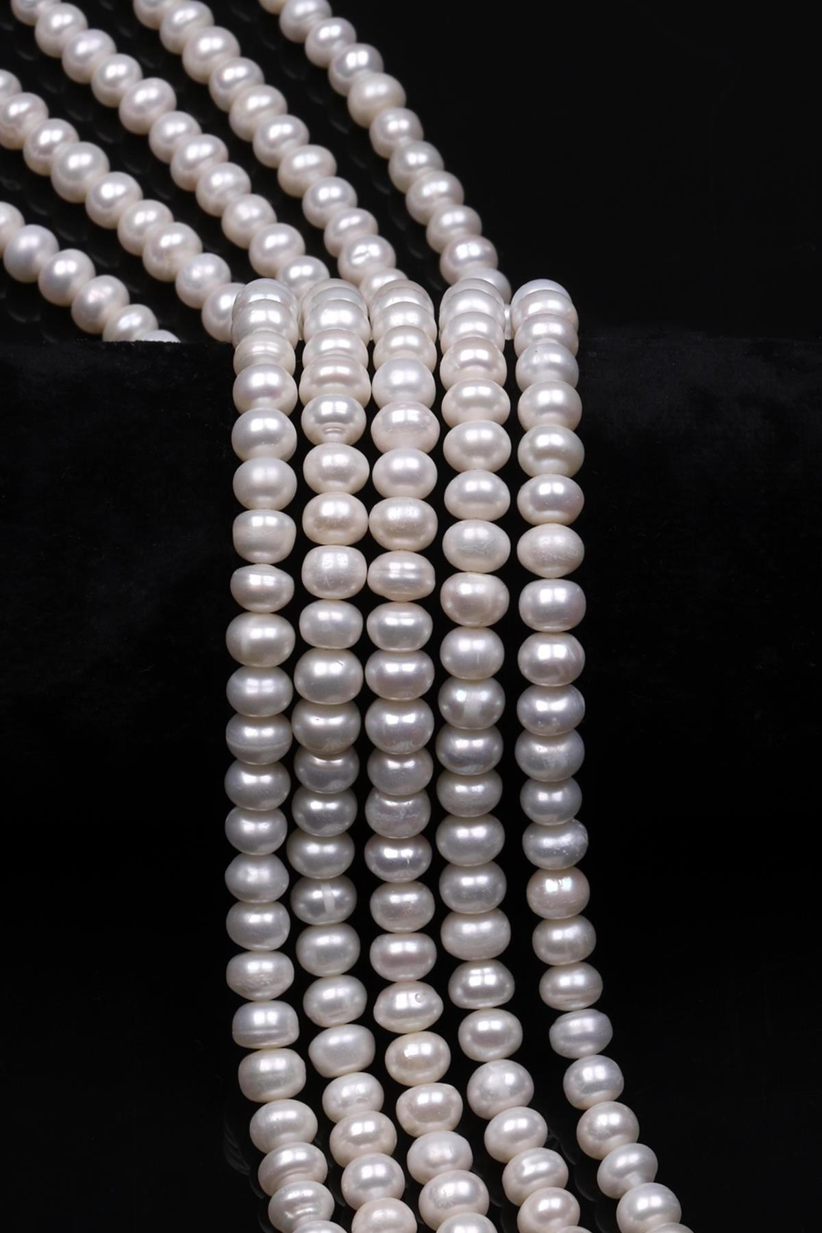 İnci Doğal Taş Dizi 5 x 7 mm Özel Kesim