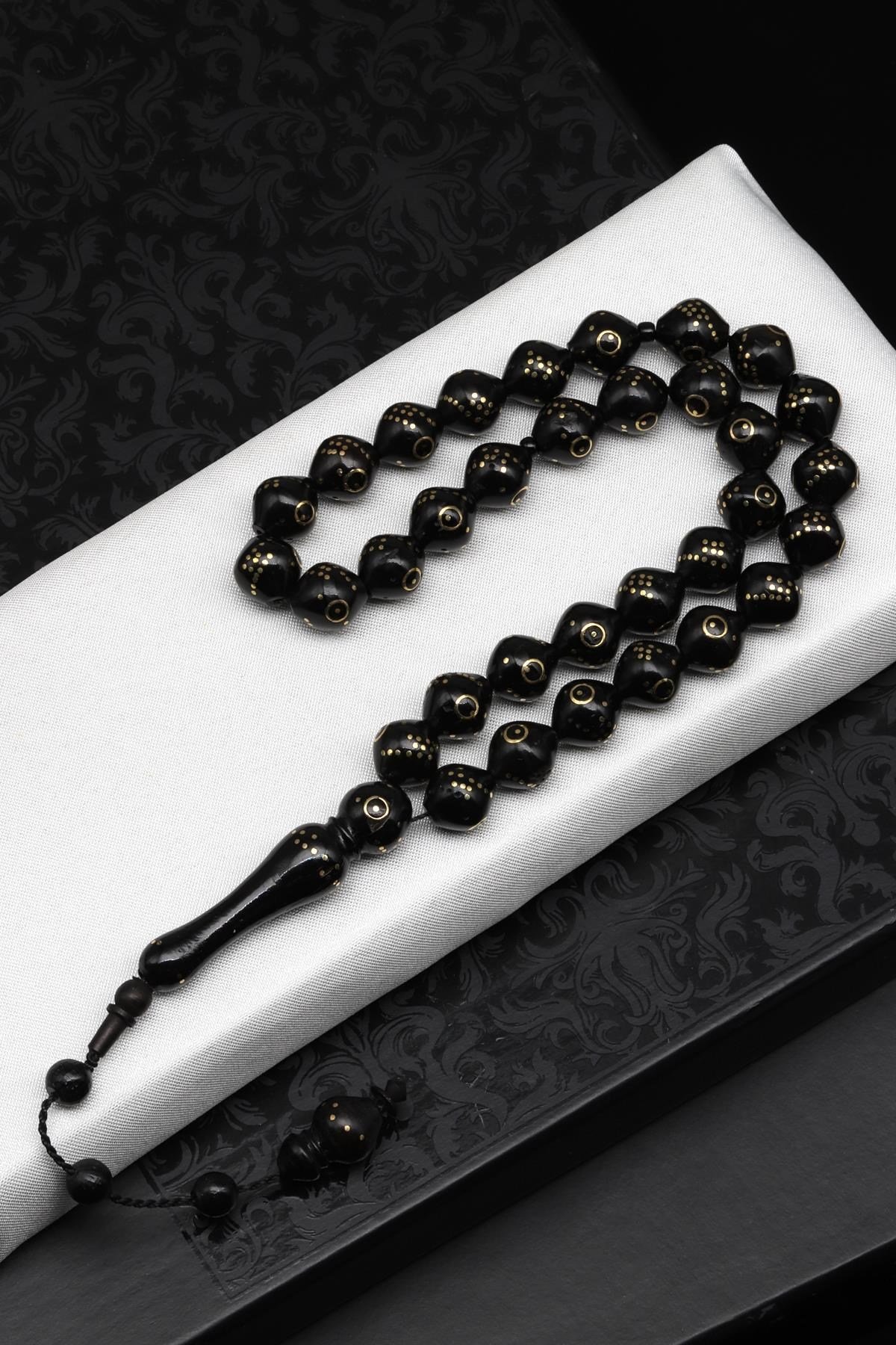 İşlemeli Kuka Ağacı Tesbih 9 x 10 mm İstanbul Kesim