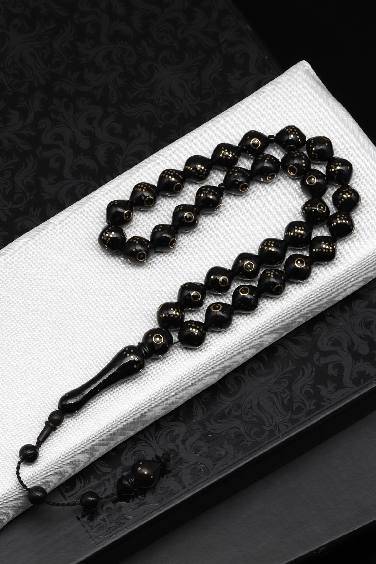 İşlemeli Kuka Ağacı Tesbih 9 x 10 mm İstanbul Kesim