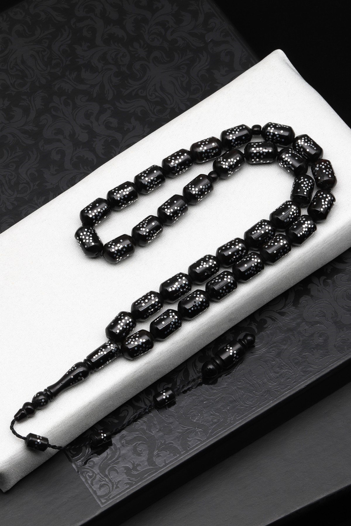 İşlemeli Kuka Tesbih 7 x 11 mm Kapsül Kesim - T-1676