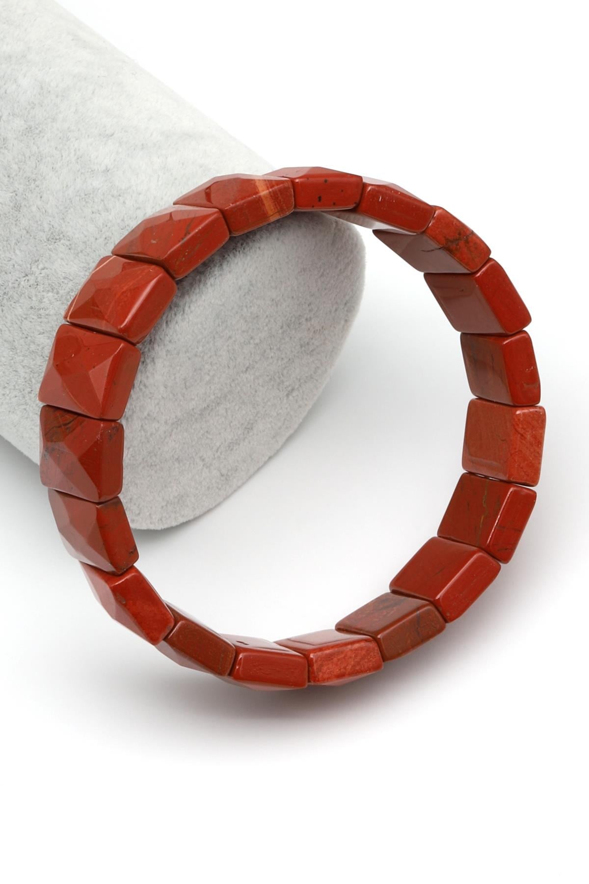 Jasper Doğal Taş Bileklik 11 x 15 mm Özel Kesim