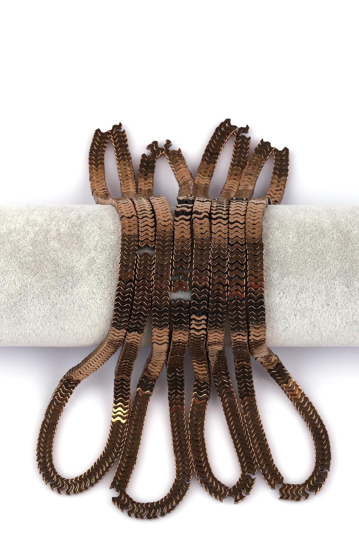 Kahverengi Hematit Doğal Taş Dizi 7 x 1 mm W Kesim