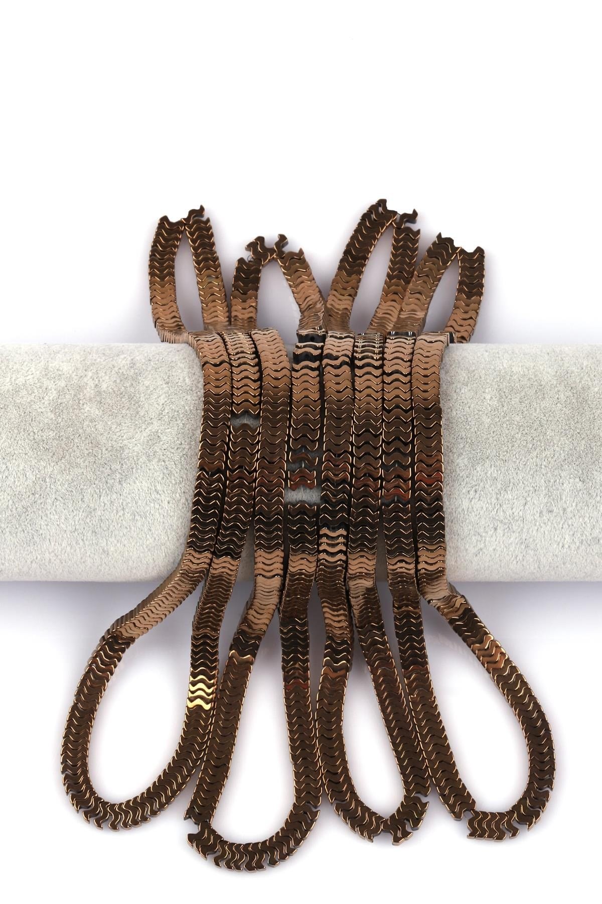 Kahverengi Hematit Doğal Taş Dizi 7 x 1 mm W Kesim