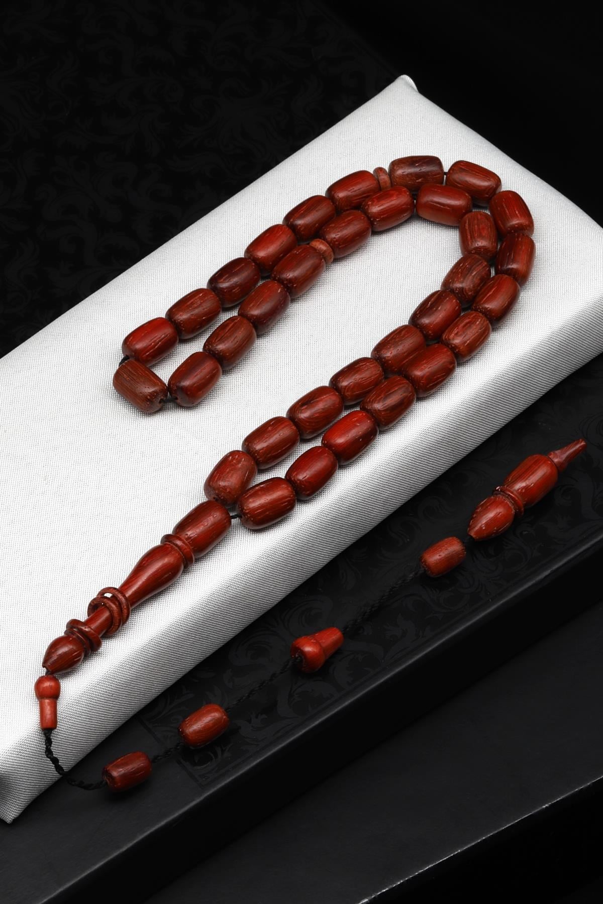 Kan Ağacı Tesbih 8 x 11 mm Kapsül Kesim