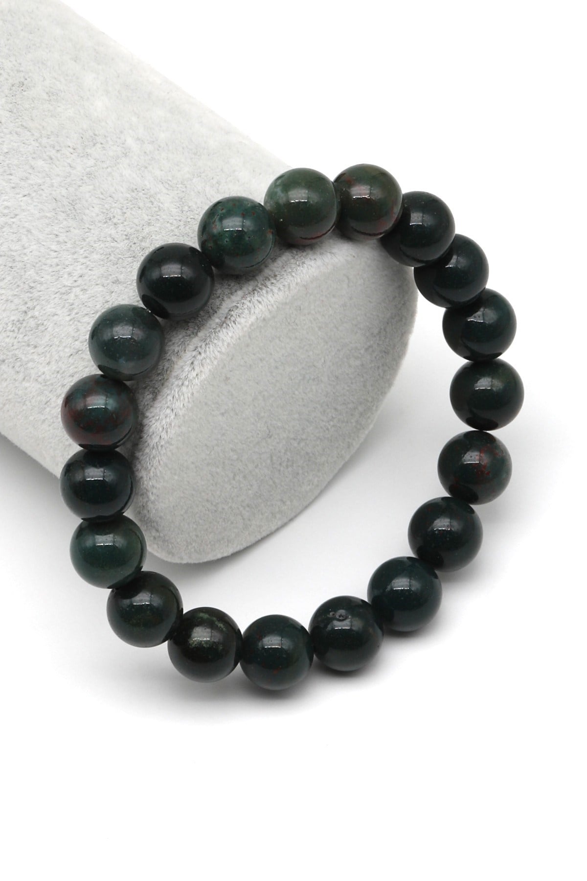 Kan Taşı Doğal Taş Bileklik 10 mm Küre Kesim - BLK-2198