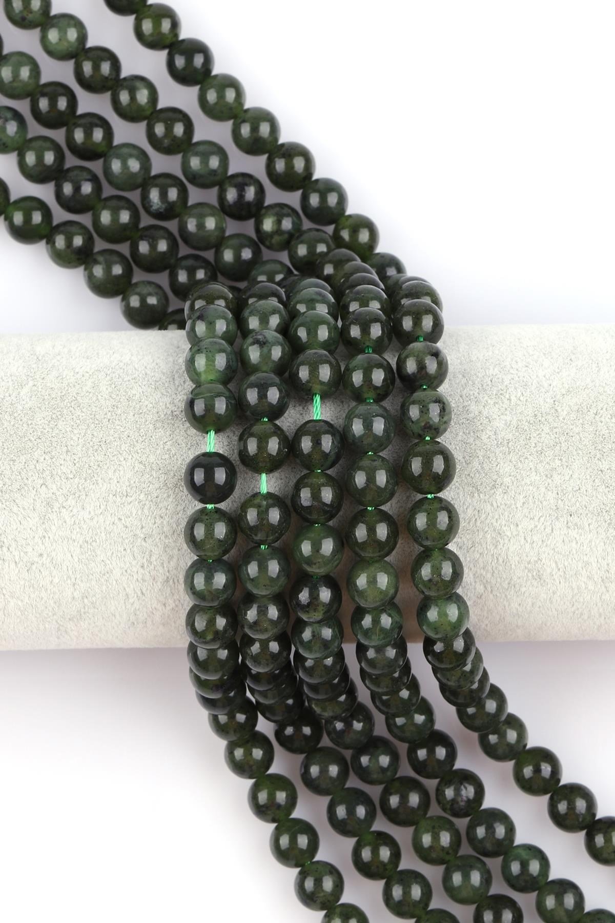 Kanada Yeşim ( A Kalite ) Doğal Taş Dizi 8 mm Küre Kesim