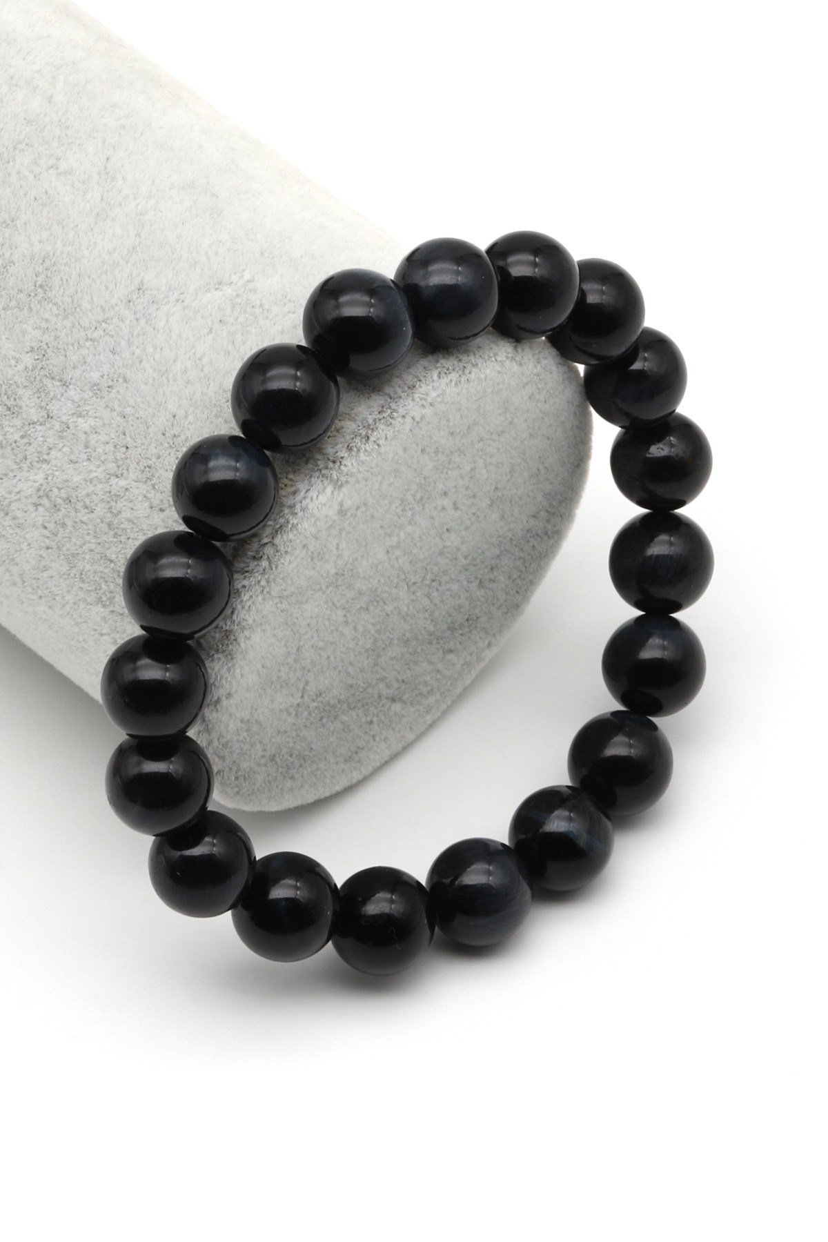 Kaplan Gözü Doğal Taş Bileklik 10 mm Küre Kesim - BLK-2177