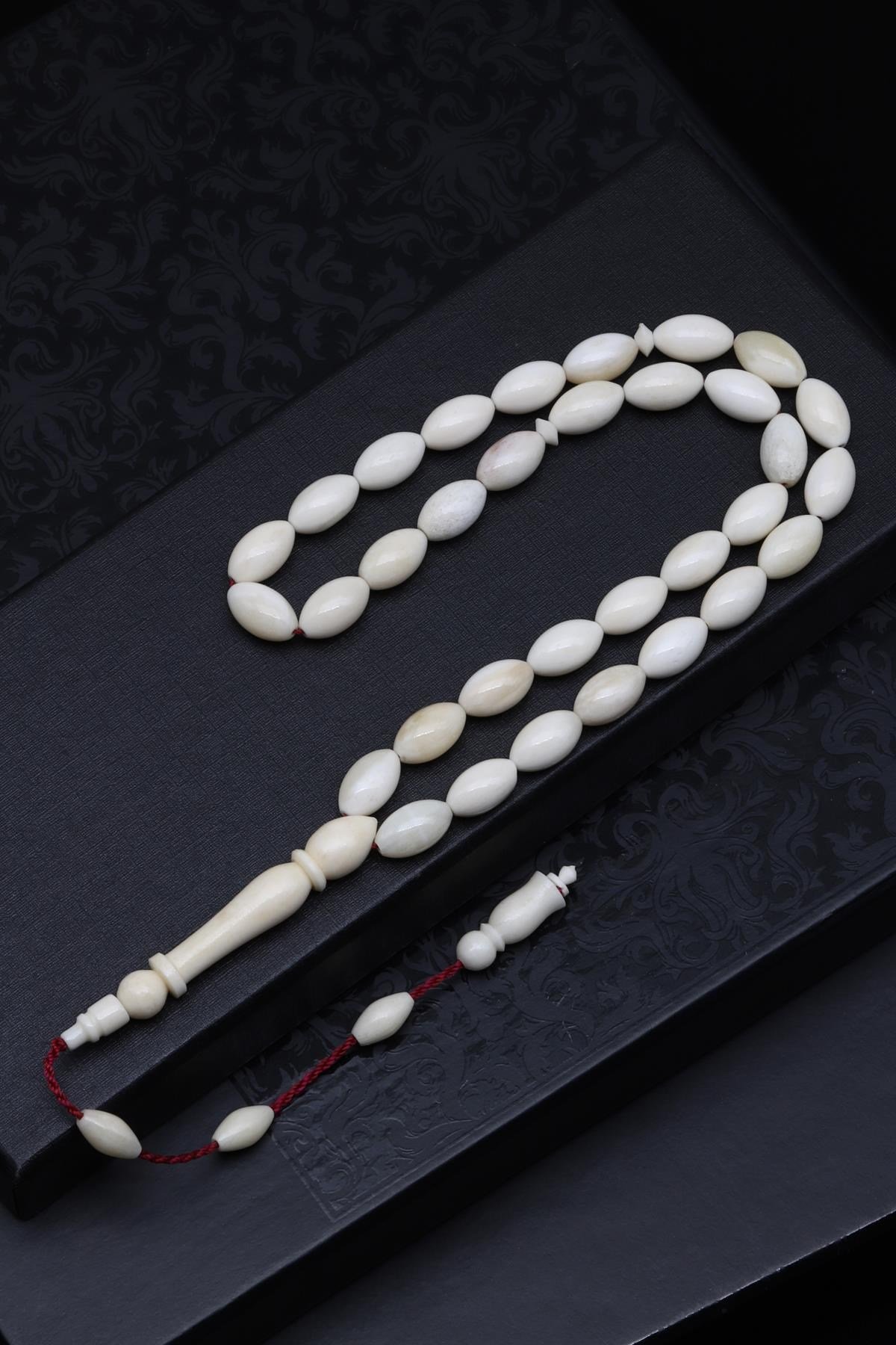 Kemik Tesbih 7 x 11 mm Arpa Kesim - T-1525