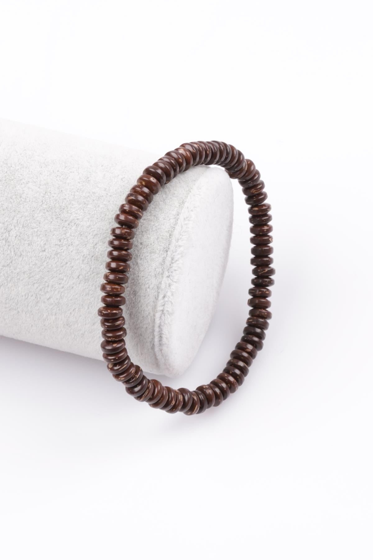 Kokonat Ağacı Bileklik 2 x 6 mm Rondel Kesim